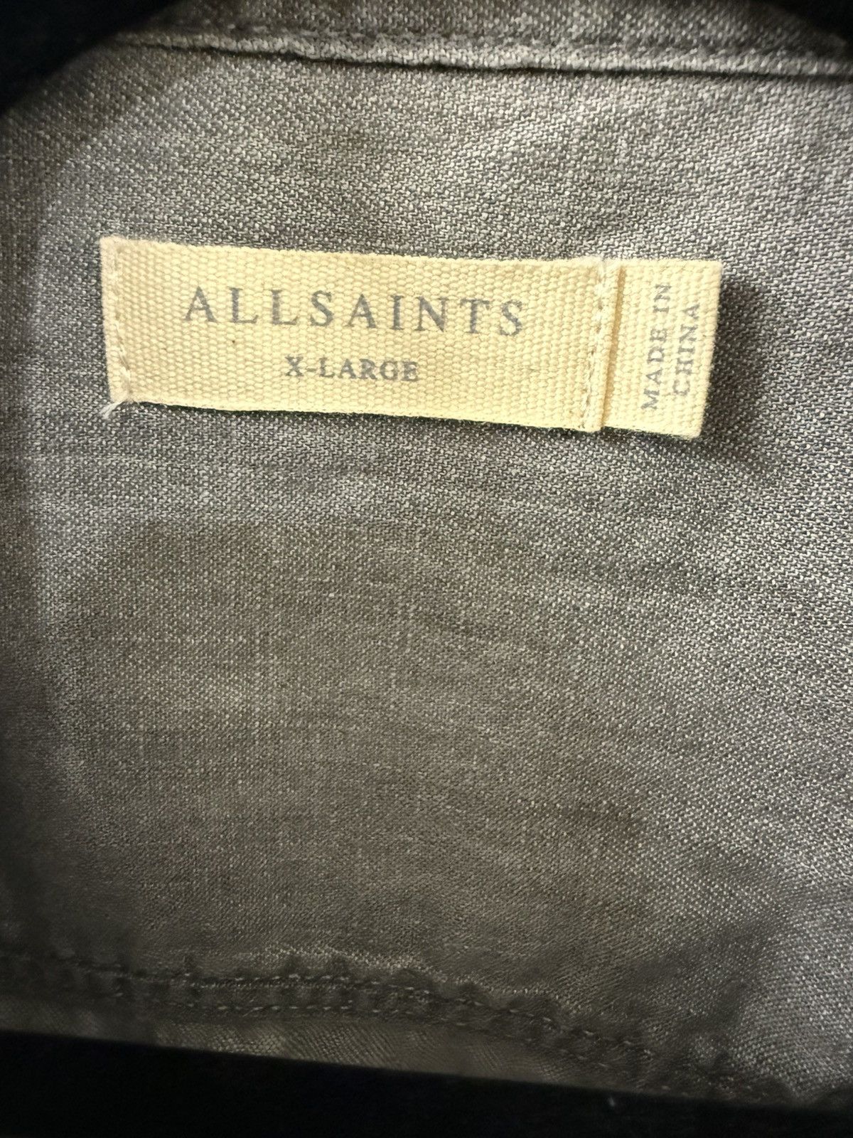 Allsaints All Saints Distressed Gray Denim Shirt Size US XL / EU 56 / 4 - 2 Thumbnail