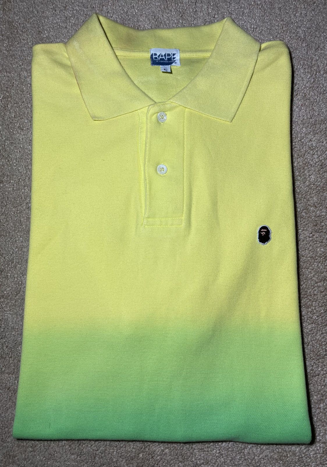 Bape 2008 Bape One Point Gradient Polo Brazil Yellow Large Nigo Size US L / EU 52-54 / 3 - 1 Thumbnail