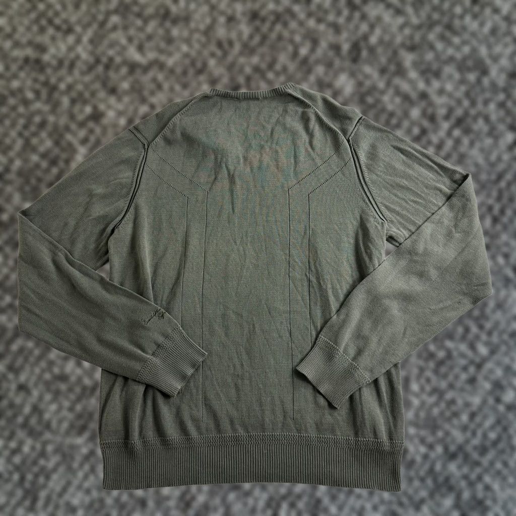 Guess Guess Men 2XL Pullover Sweater V-neck Green Cotton Longsleeve Casual Shirt Size US XXL / EU 58 / 5 - 1 Thumbnail