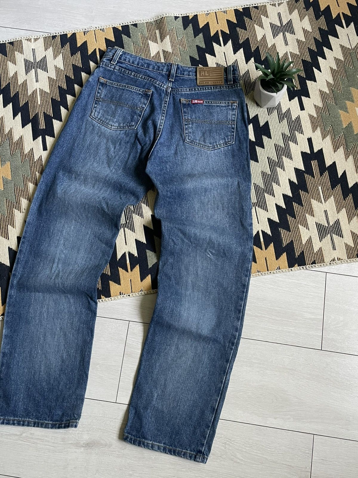 Polo Ralph Lauren × Vintage Vintage Polo Ralph Lauren Denim Y2K Baggy Jeans Size US 31 - 3 Thumbnail