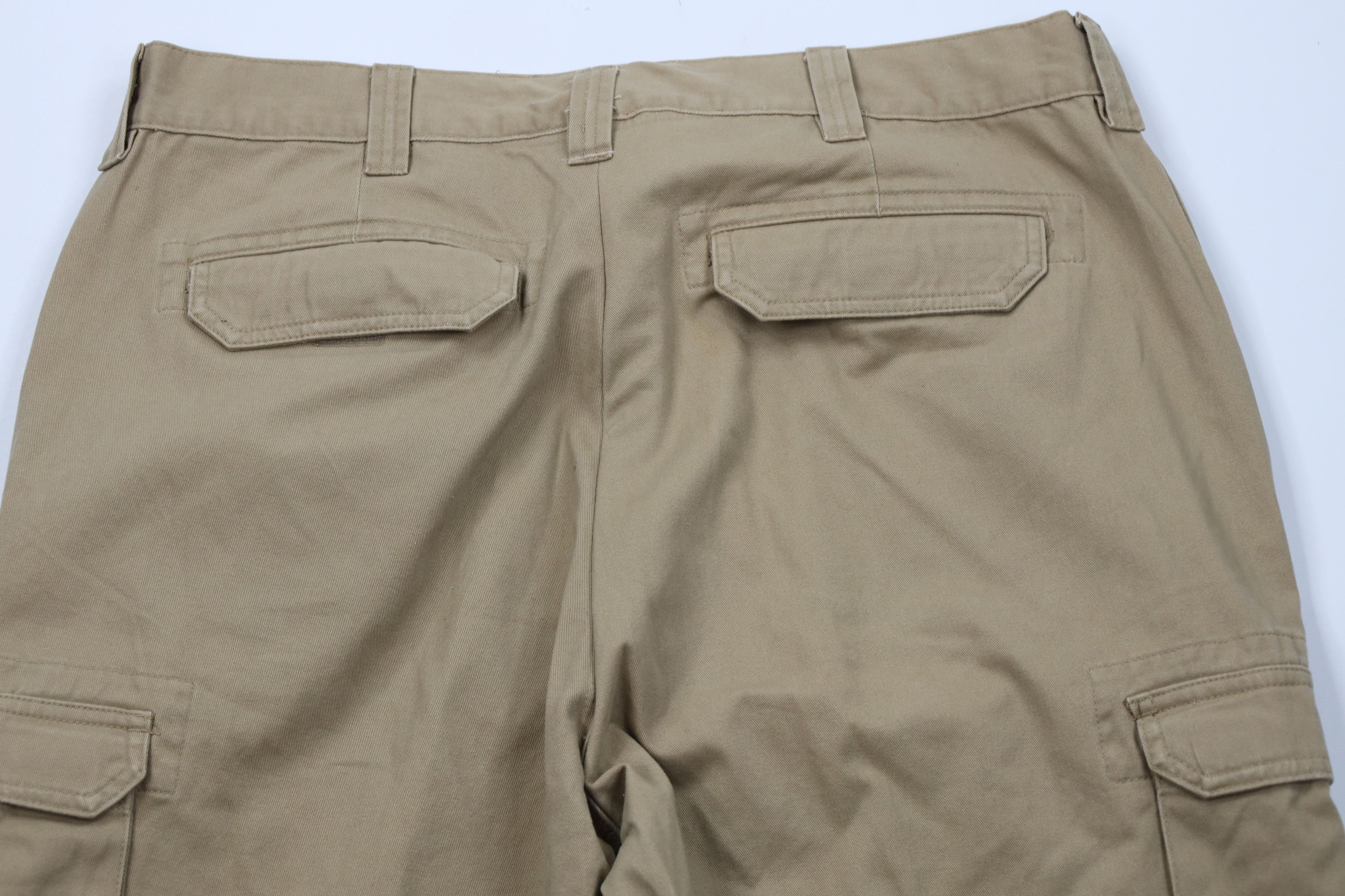 Cabelas Vintage 90s Cabelas Baggy Wide Leg Cargo Pants Beige Cotton Size US 38 / EU 54 - 12 Thumbnail