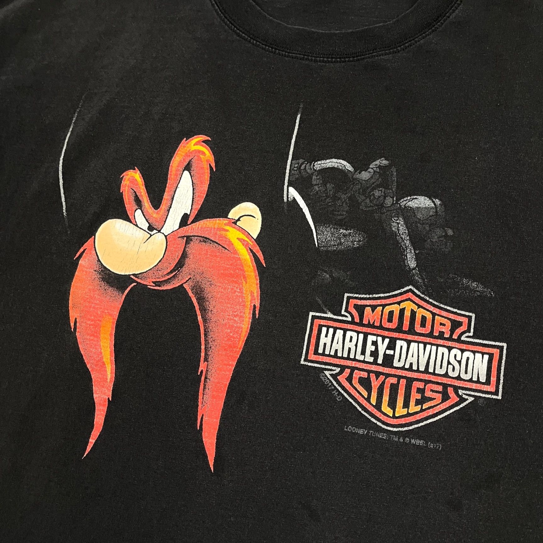 Harley Davidson Harley Davidson Shirt Mens 3XL Faded Black Double Sided Yosemite Sam Looney Tune Size US XXL / EU 58 / 5 - 2 Thumbnail