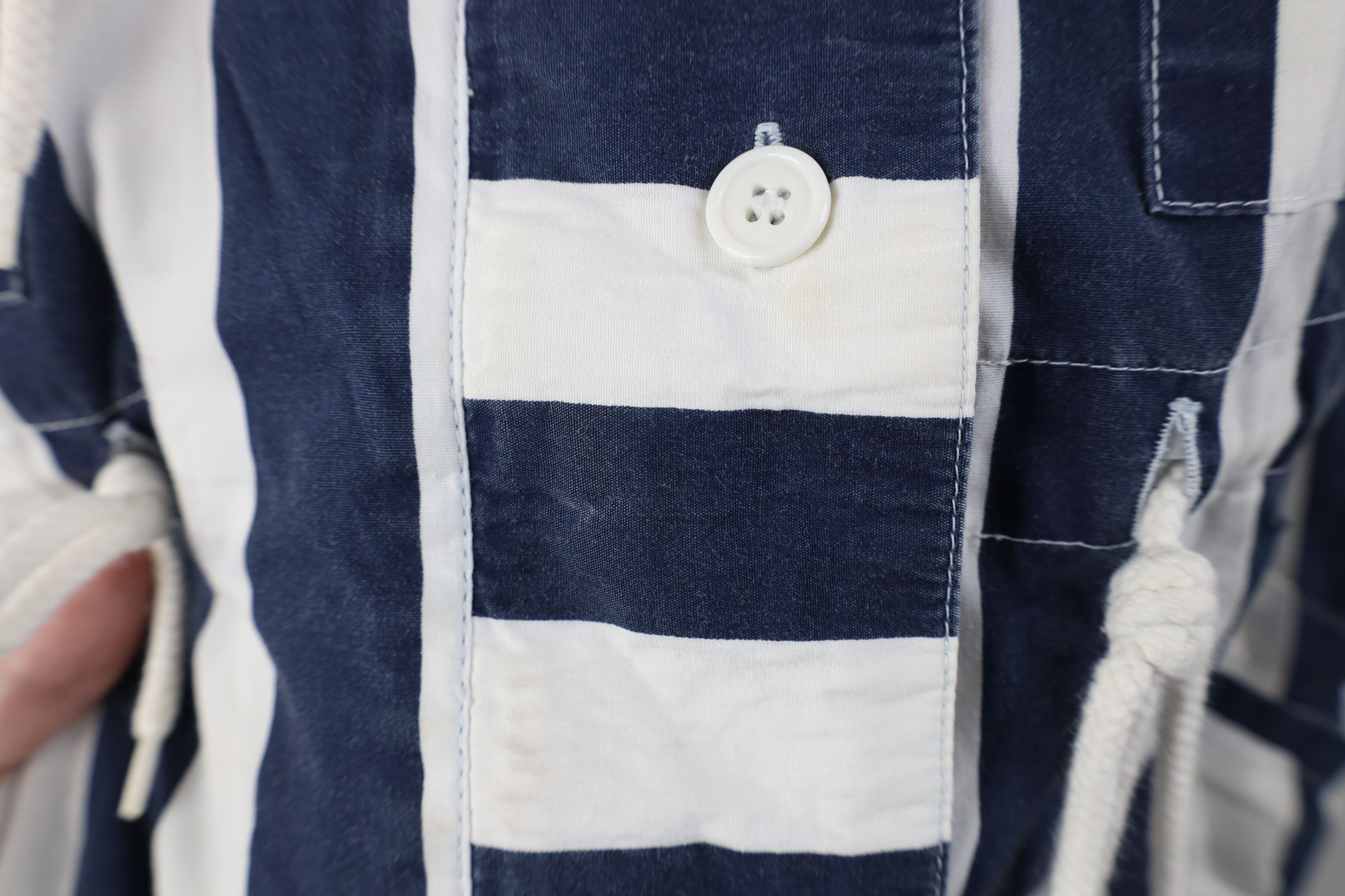 Vintage Vintage 90s Streetwear Striped Baggy Hooded Parka Jacket Size M / US 6-8 / IT 42-44 - 5 Thumbnail