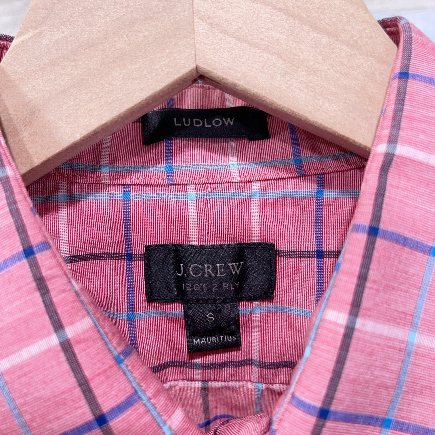 J.Crew J Crew 120s 2 Ply Ludlow Dress Shirt Red Spread Mens Small Size US S / EU 44-46 / 1 - 5 Thumbnail