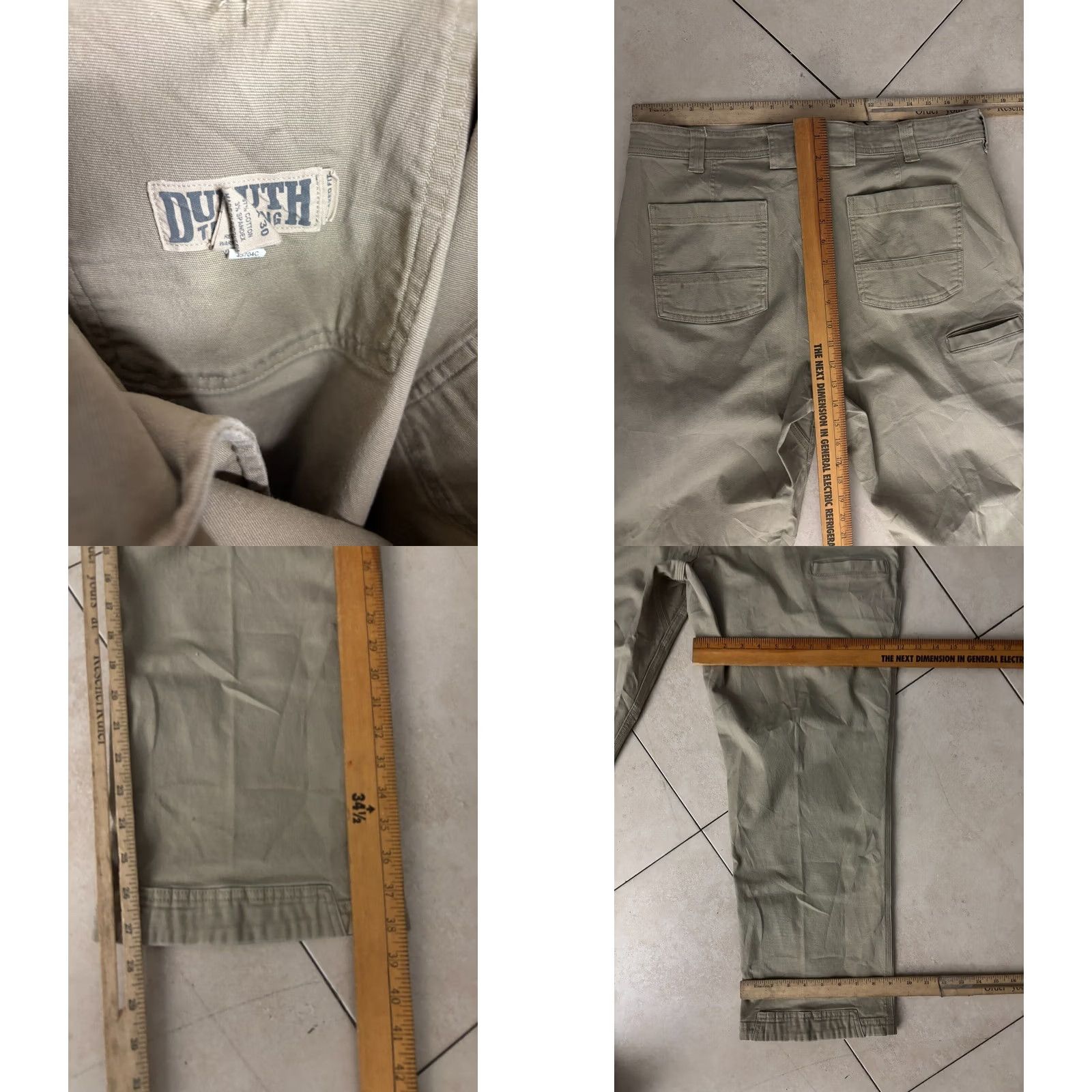 Vintage Duluth Trading Flex Fire Hose Work Pants Men 38x30 Beige Canvas Carpenter Stretch Pockets Logo USA 5086 Size US 38 / EU 54 - 8 Thumbnail