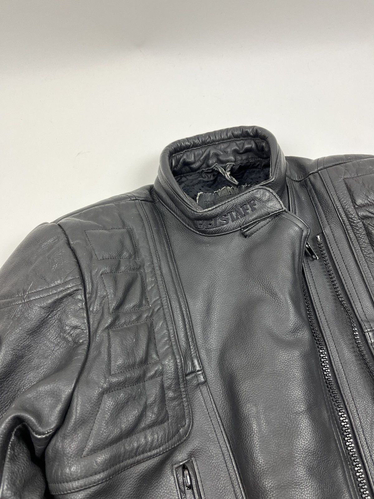 Belstaff × Vintage Rare🔥Vintage 90s Belstaff Leather Biker/Racing Jacket Size US S / EU 44-46 / 1 - 2 Thumbnail