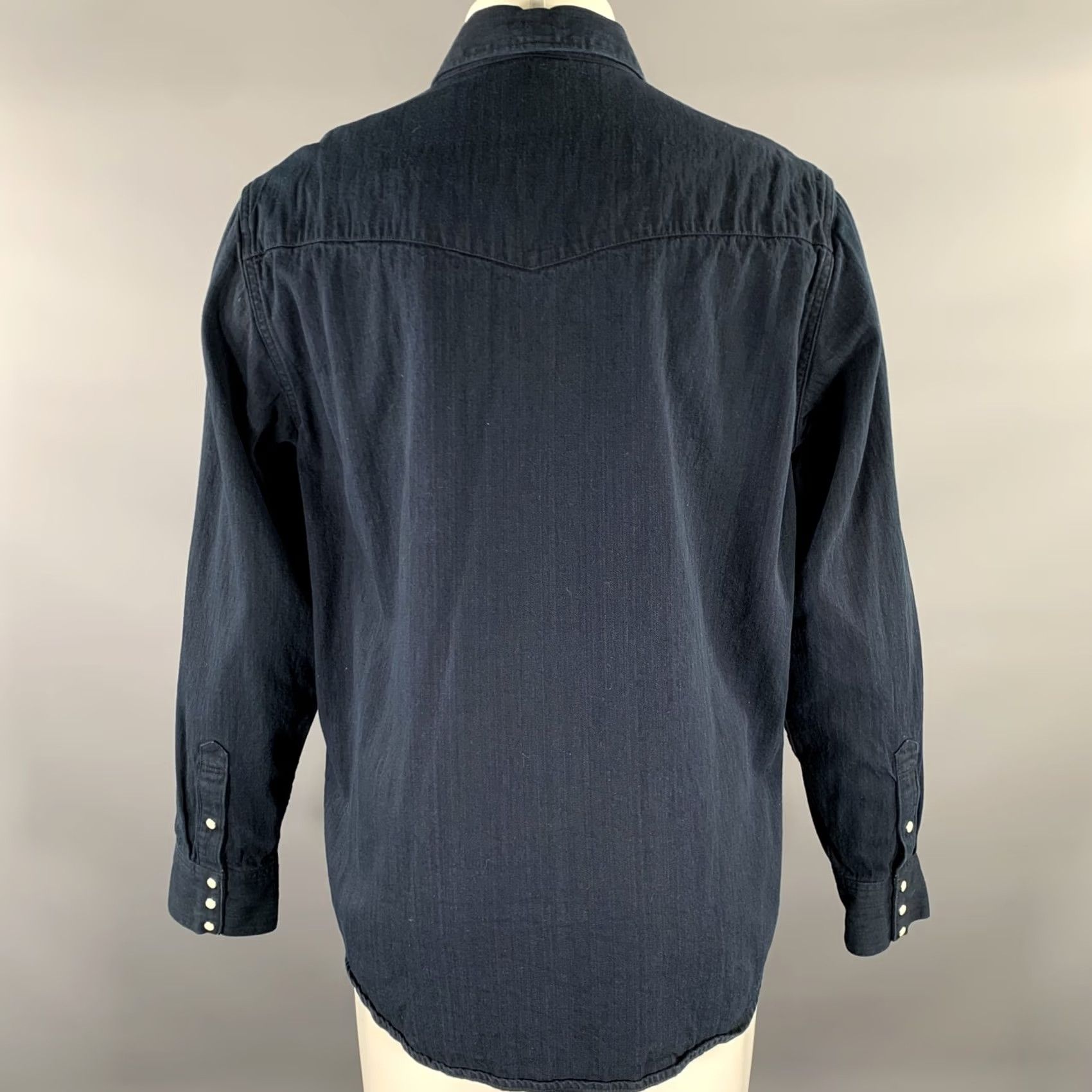 Visvim VISVIM Indigo Cotton Snaps Long Sleeve Shirt M Mens Size US M / EU 48-50 / 2 - 4 Thumbnail