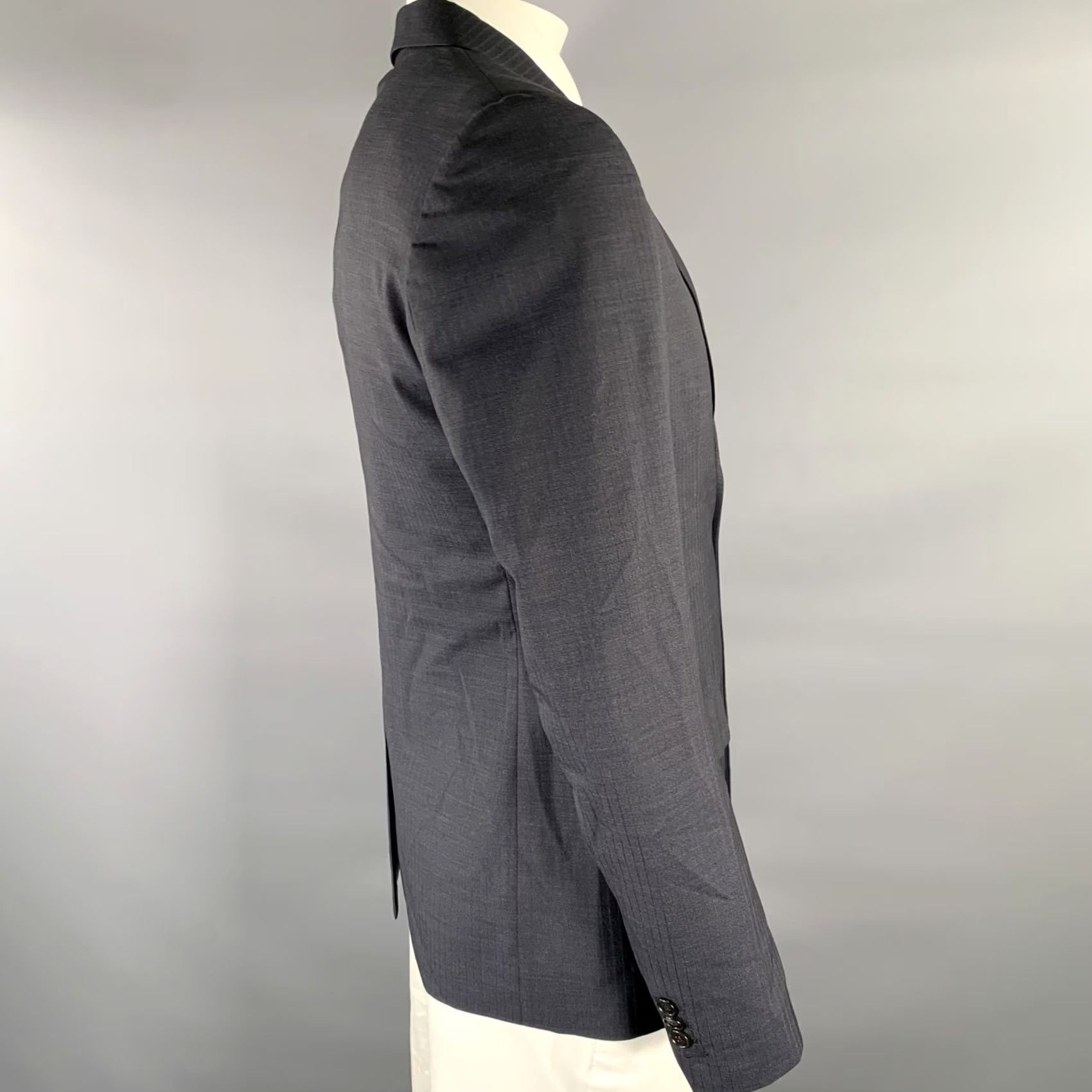 Maison Margiela MAISON MARGIELA Sport Coat 42 Notch Lapel Pinstripe Wool Grey Charcoal Men Adult Italy Size US XS / EU 42 / 0 - 3 Thumbnail