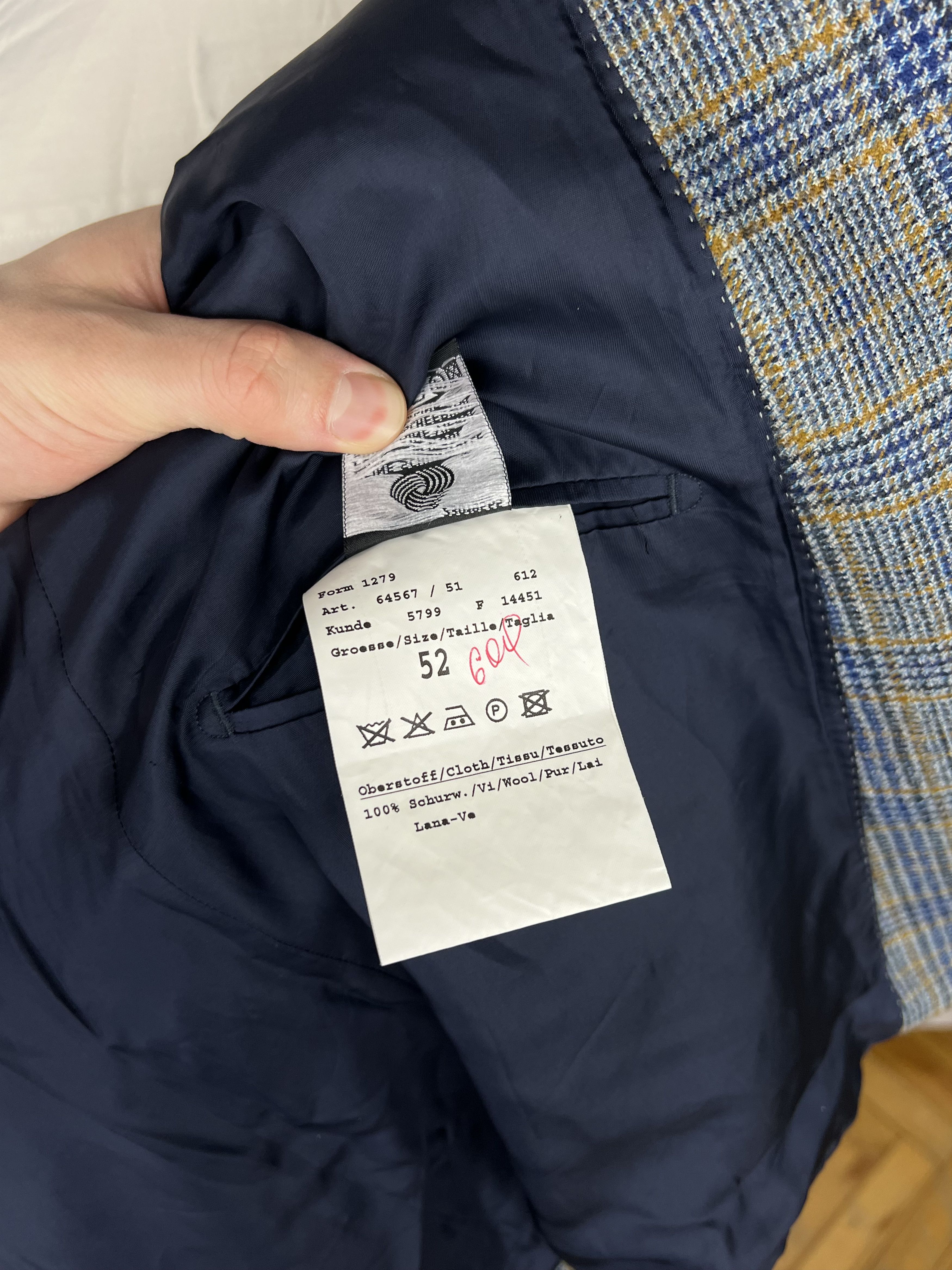 Bugatti x Fratelli Di Delfino Pure Wool Check Classic-Fit Sport Coat Size 42R - 9 Thumbnail