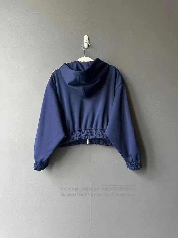 Celine CELINE Blue Hooded Cropped Jacket| Size M / US 6-8 / IT 42-44 - 2 Thumbnail