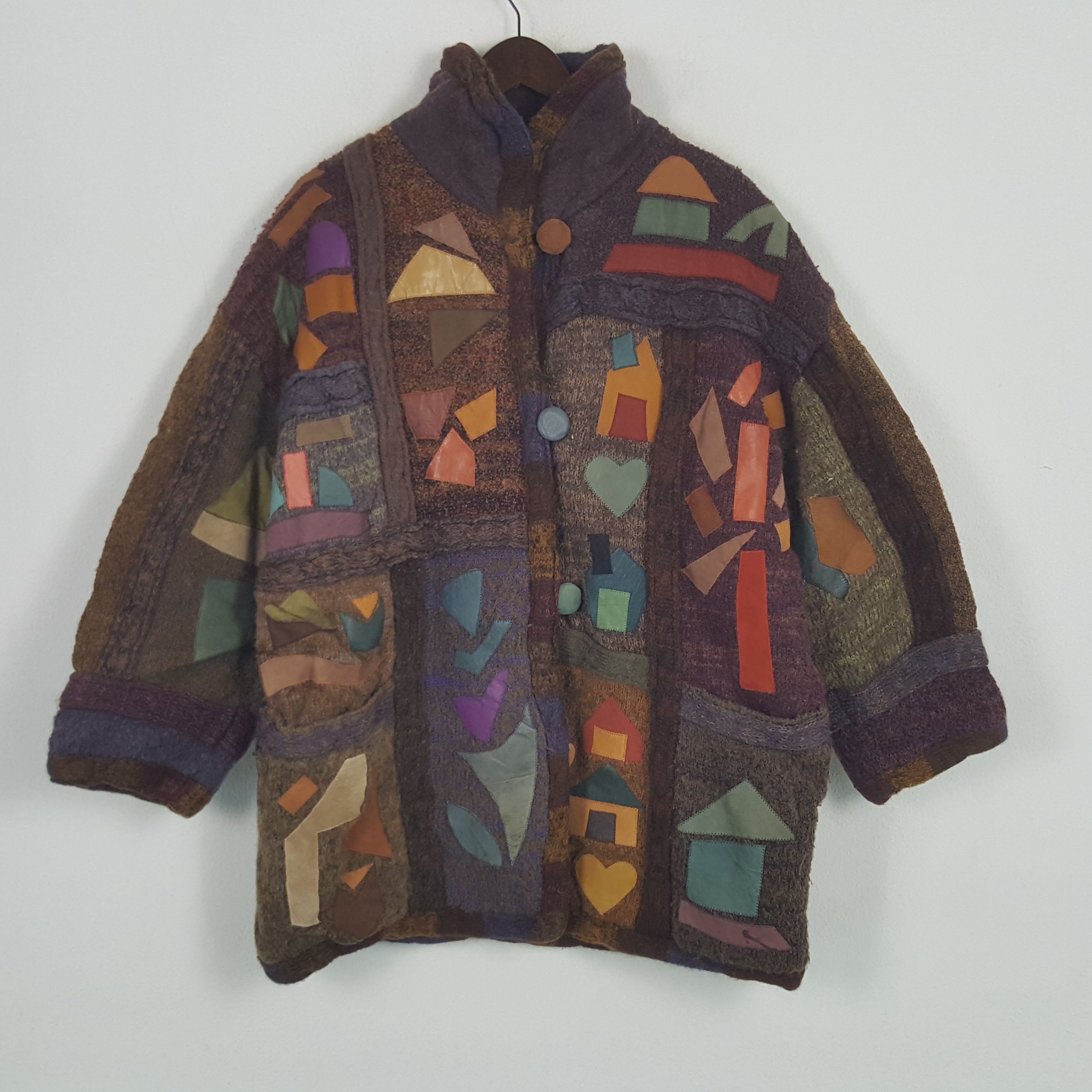 Vintage Vintage Adriano Viarengo Wool Winter Jacket Size XL / US 12-14 / IT 48-50 - 1 Thumbnail