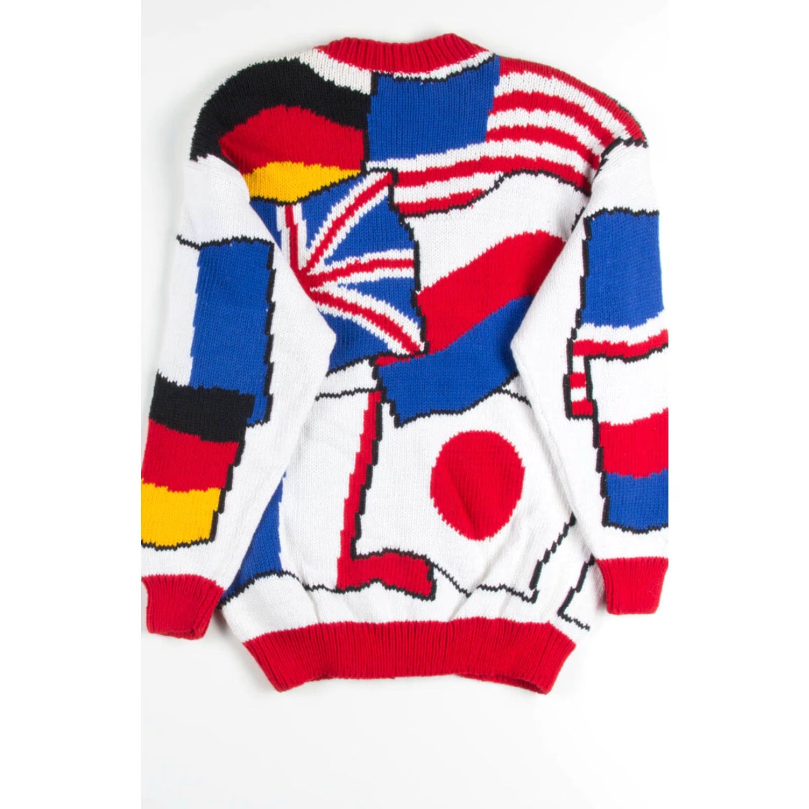 Vintage VINTAGE Flag Collage Cardigan Medium Mens Size M / US 6-8 / IT 42-44 - 2 Thumbnail