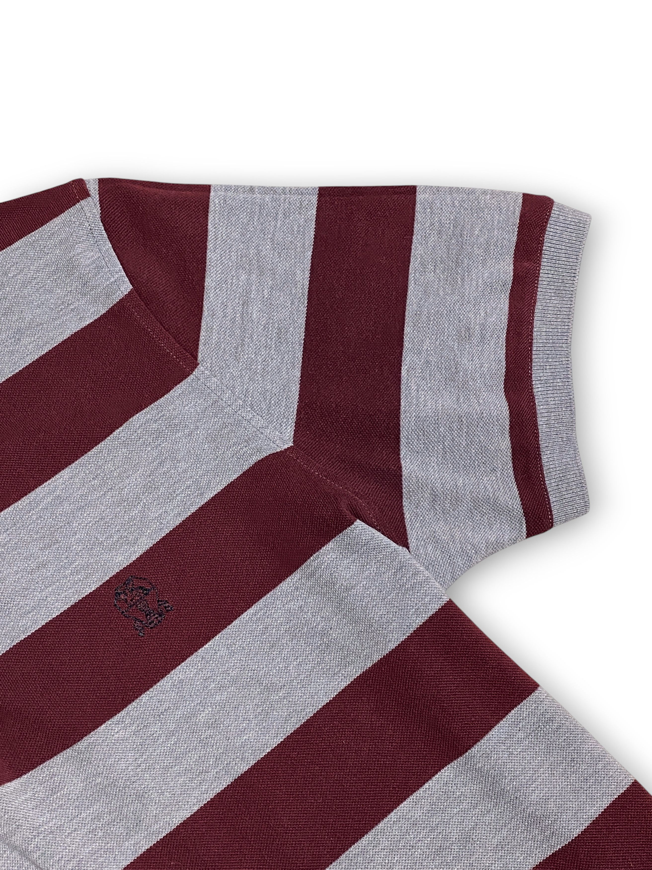 Brunello Cucinelli Brunello Cucinelli Striped Slim Denim Logo Polo Size US L / EU 52-54 / 3 - 8 Thumbnail