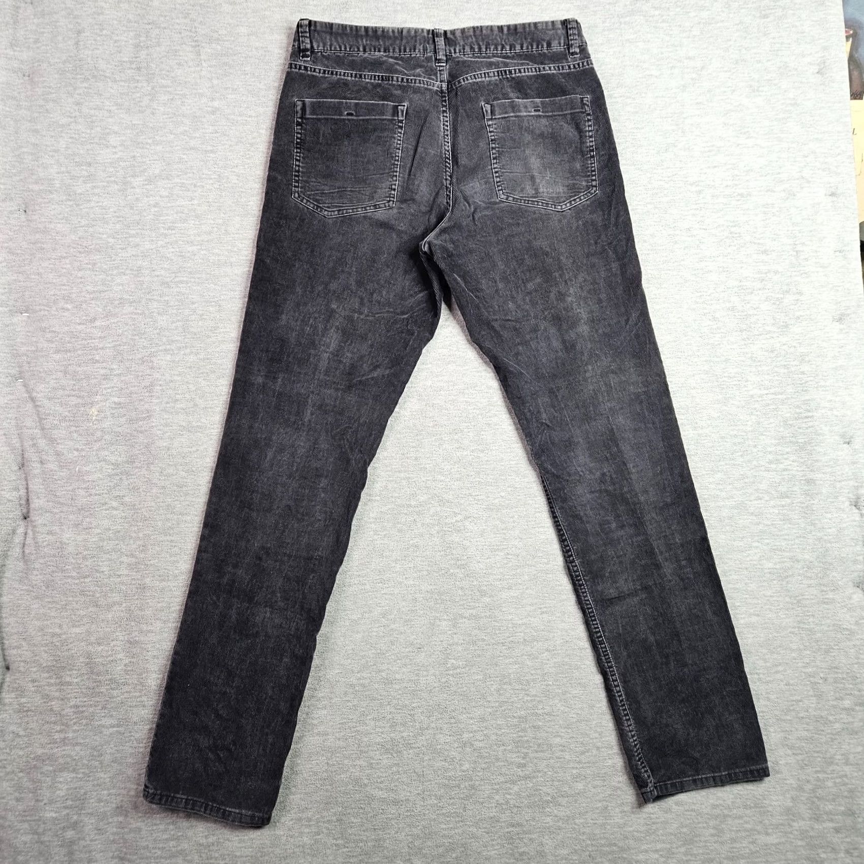 Theory Theory Men’s Gray Corduroy Mid-Rise Straight Jeans Sz 32 Stretch Cotton Denim 5-Pocket Design Regular Slim Button Jeans Size US 32 / EU 48 - 2 Thumbnail