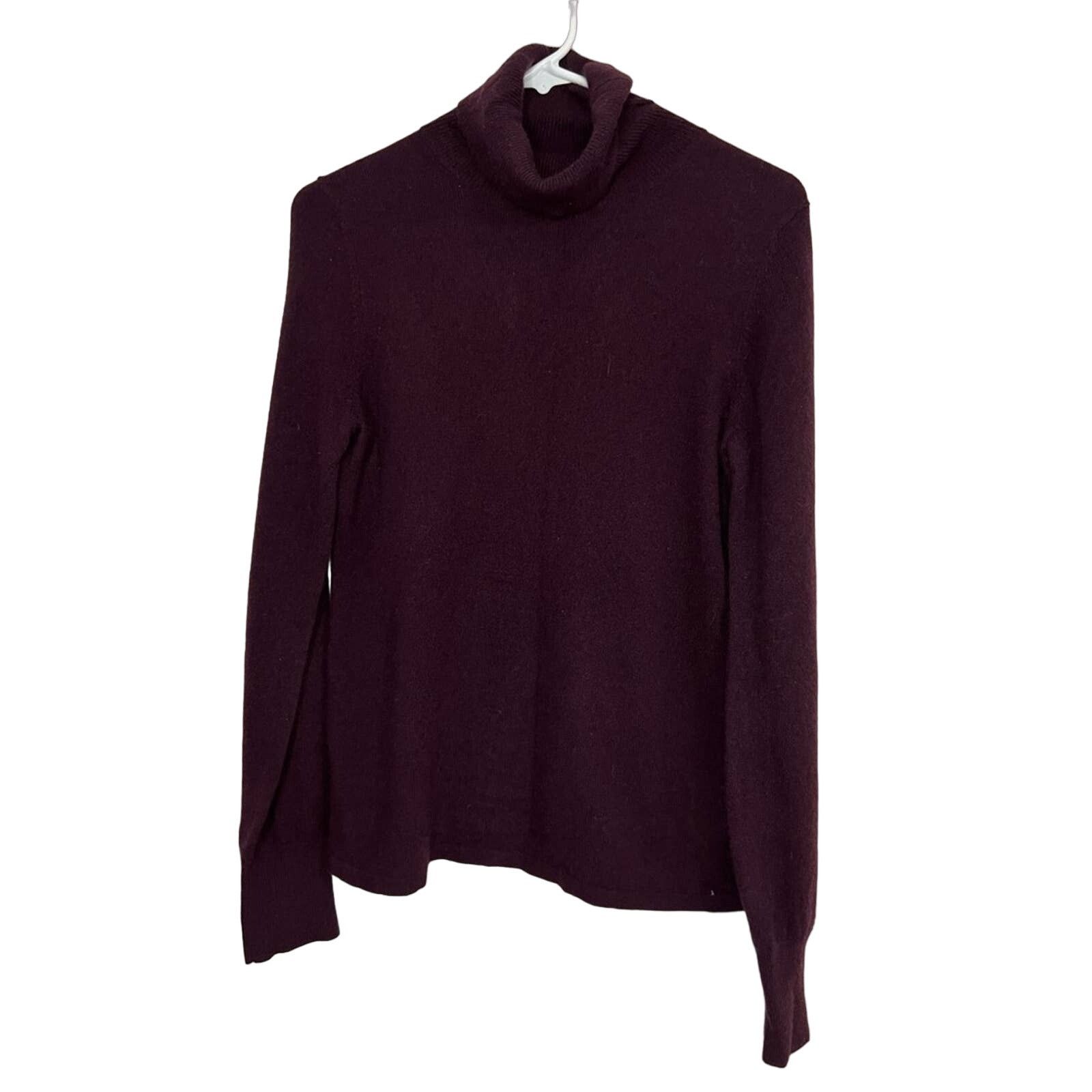 Ann Taylor Ann Taylor Turtleneck Cowl 100% Cashmere Pullover Sweater L Size L / US 10 / IT 46 - 1 Thumbnail