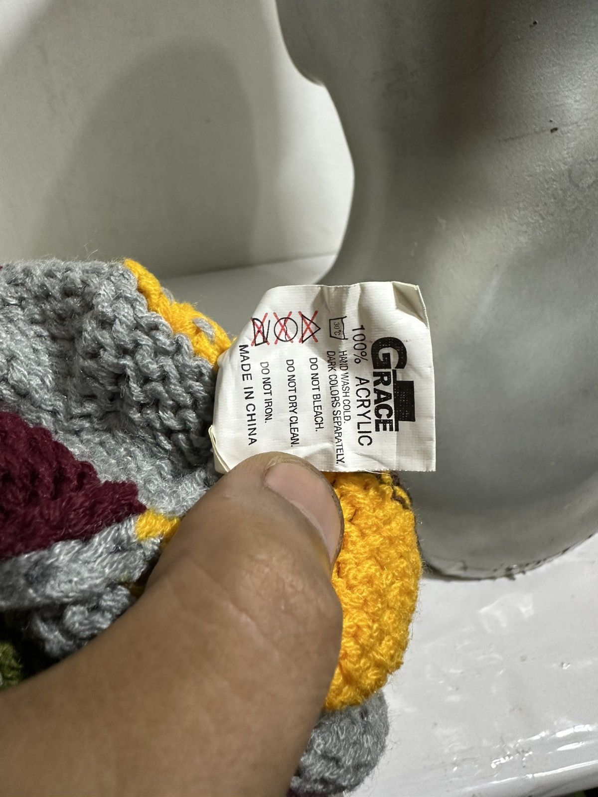 Handmade × Japanese Brand Hand Made Grace Multicolor Knitted beanie Hats Size ONE SIZE - 10 Thumbnail