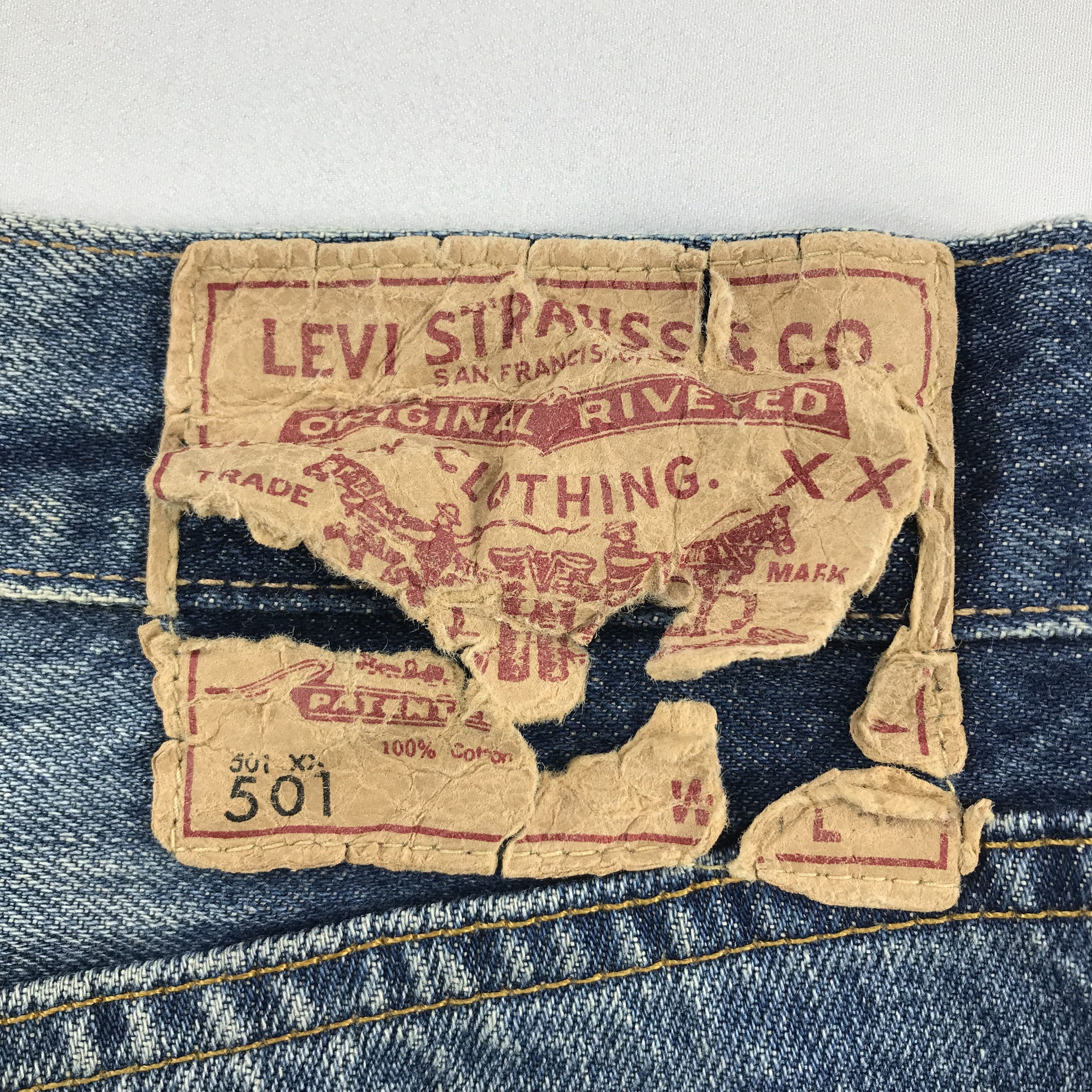 Levi's Vintage Levis 501 Redline Sun Fade Distress Denim KJ3471 Size US 33 - 5 Thumbnail