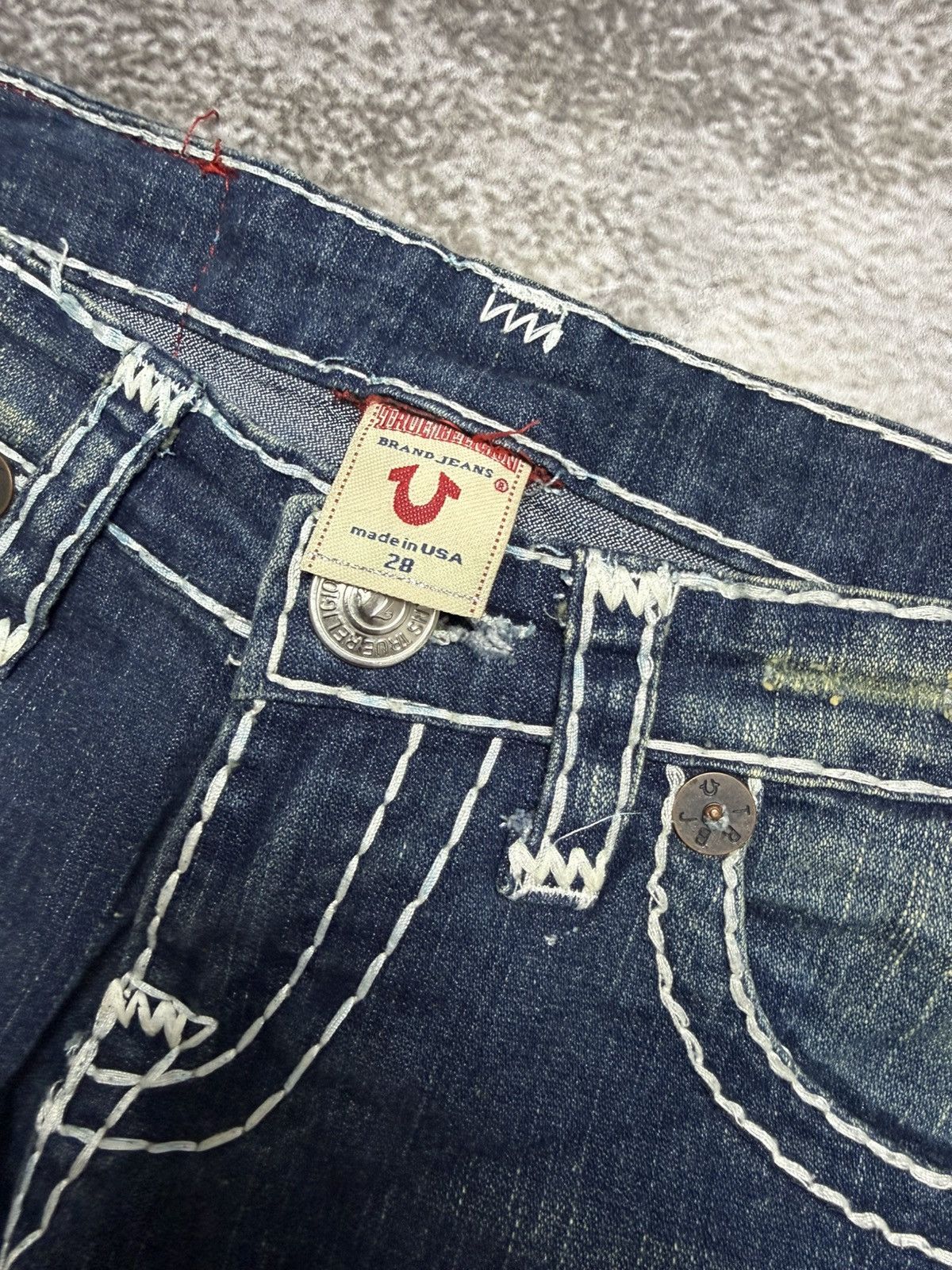 True Religion TRUE RELIGION BLUE DENIM JEANS Size 30" / US 8 / IT 44 - 8 Thumbnail
