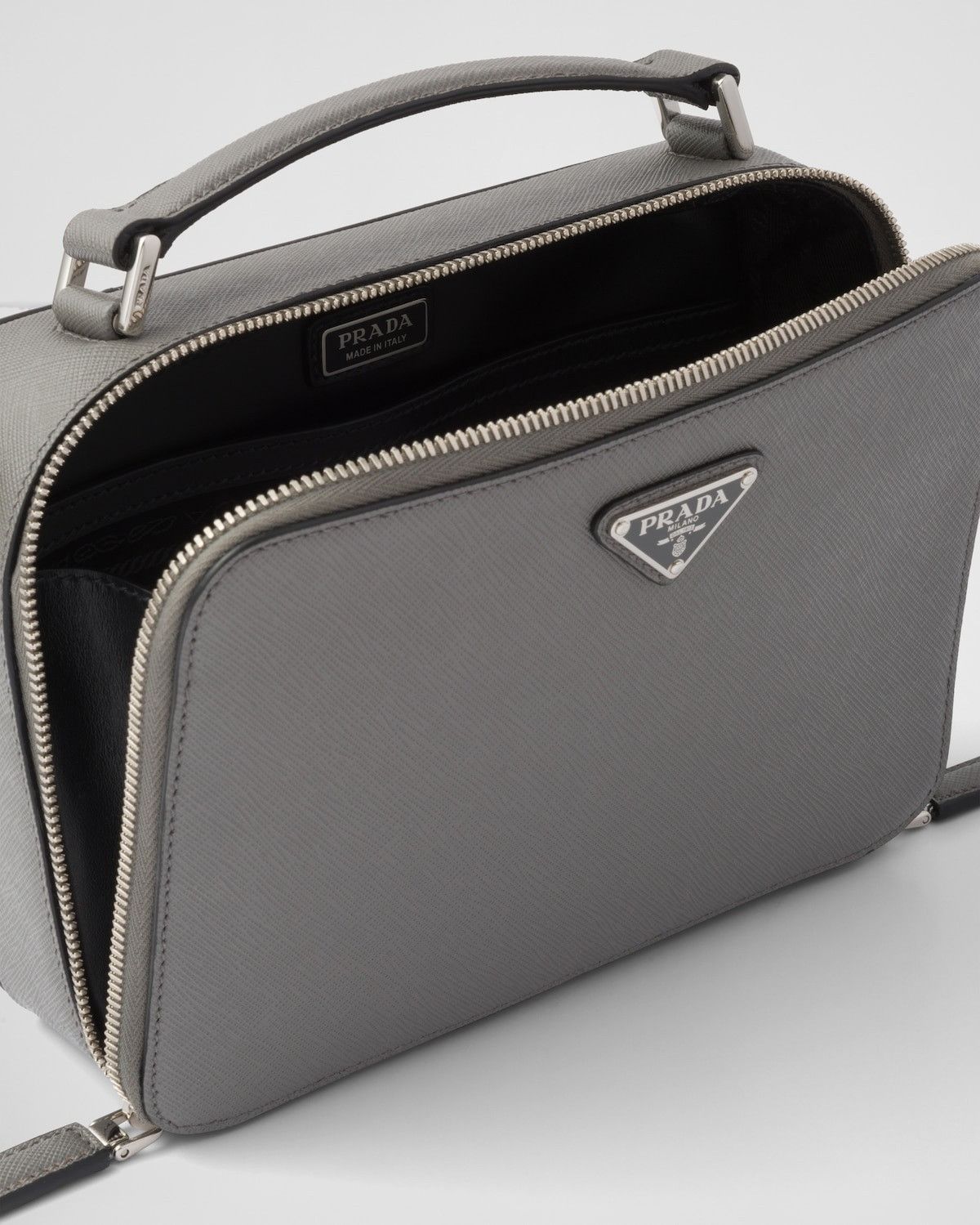 Prada o1bcso1str1025 Size: OS / Saffiano Shoulder Bag in Grey Size ONE SIZE - 7 Thumbnail