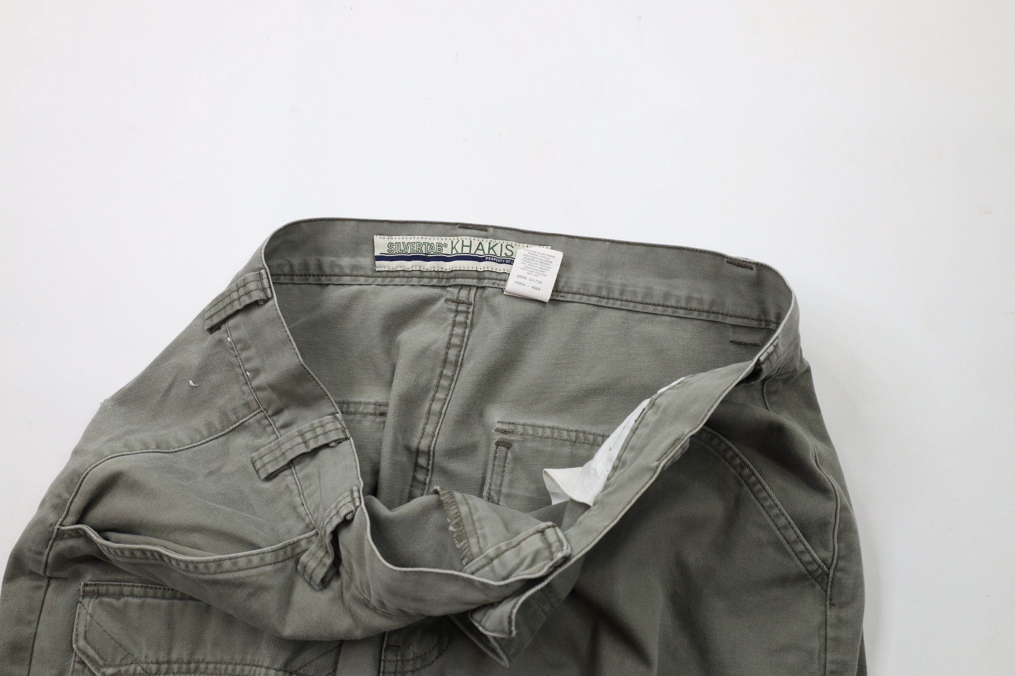 Levi's Vintage 90s Levis SilverTab Wide Leg Cargo Pants Green Size US 36 / EU 52 - 8 Thumbnail