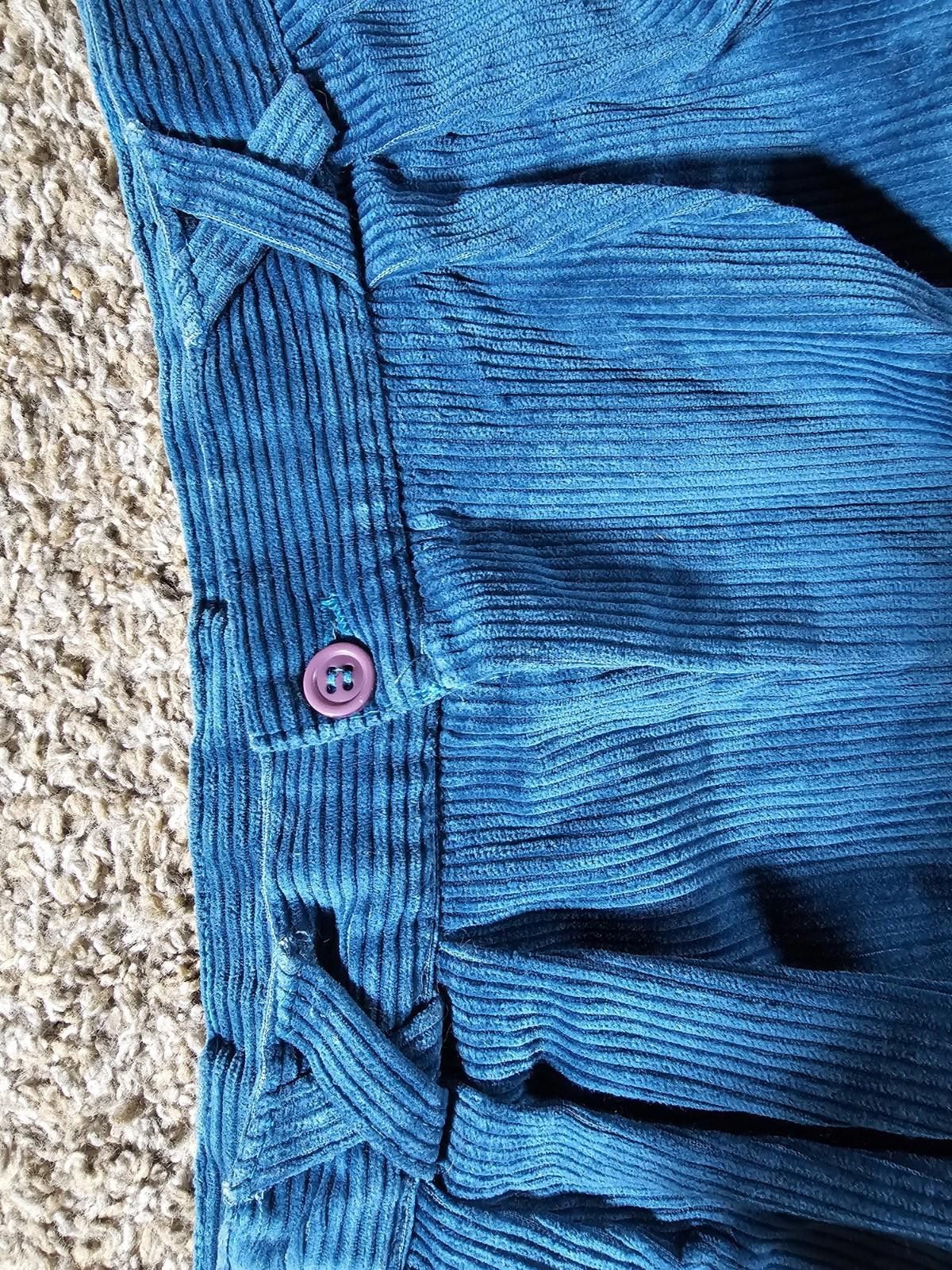 The Unbranded Brand blue teal corduroy pants size 13-14 27x30 Size 36" / US 14 / IT 50 - 3 Thumbnail