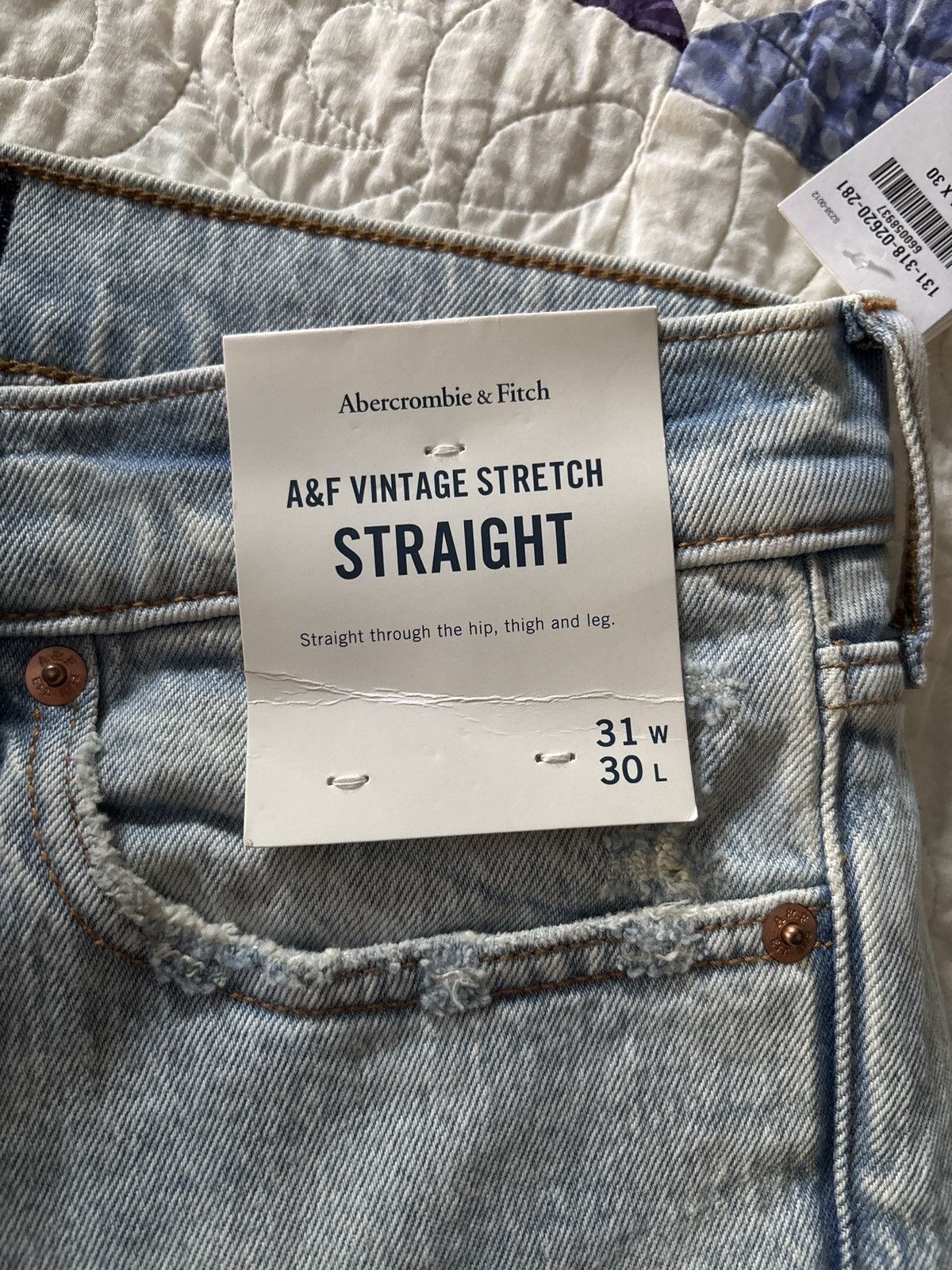 Abercrombie & Fitch A&F Vintage Stretch Straight Jean Size US 31 - 3 Thumbnail