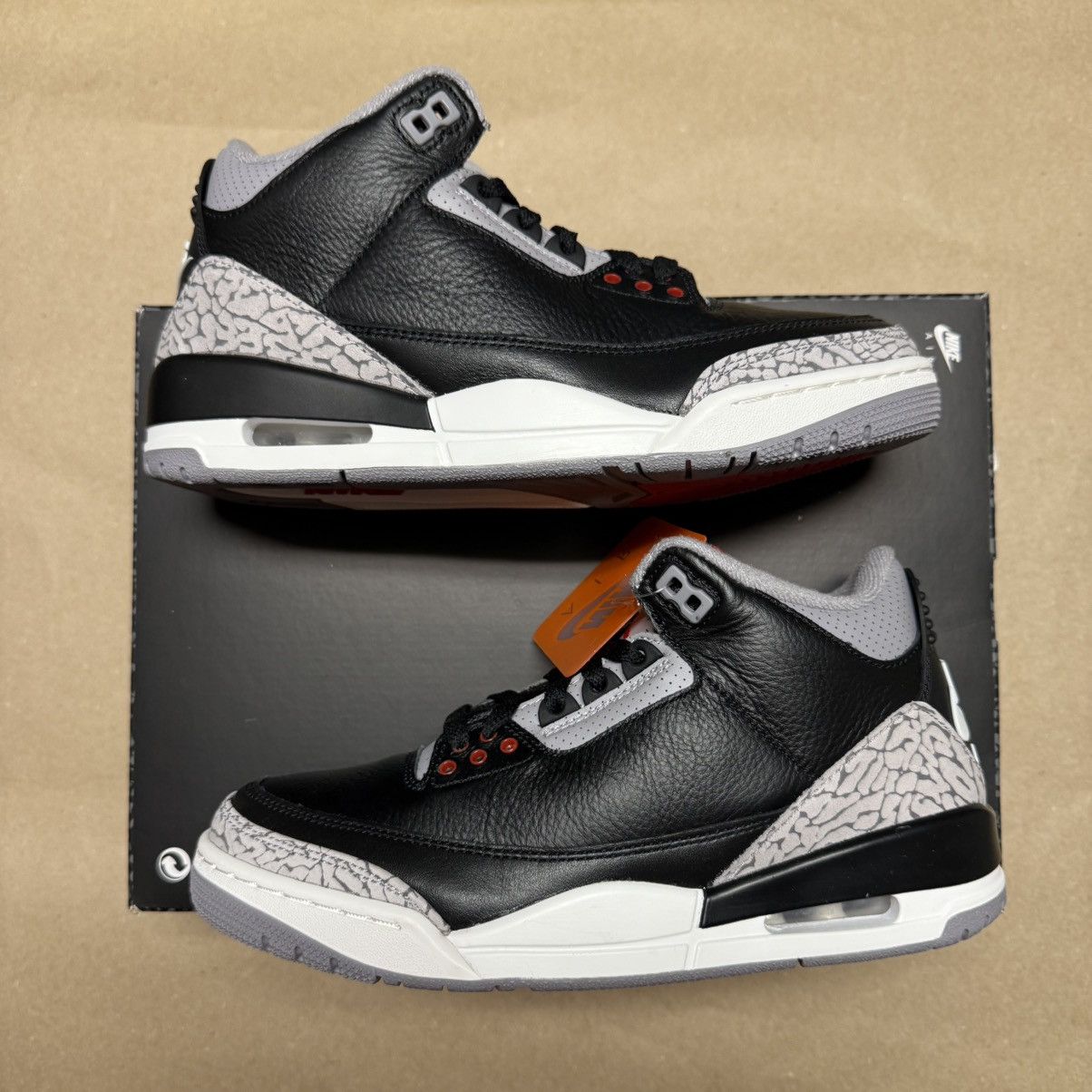 Nike Air Jordan 3 Retro OG Black Cement 2024 men’s sz 7 NEW!