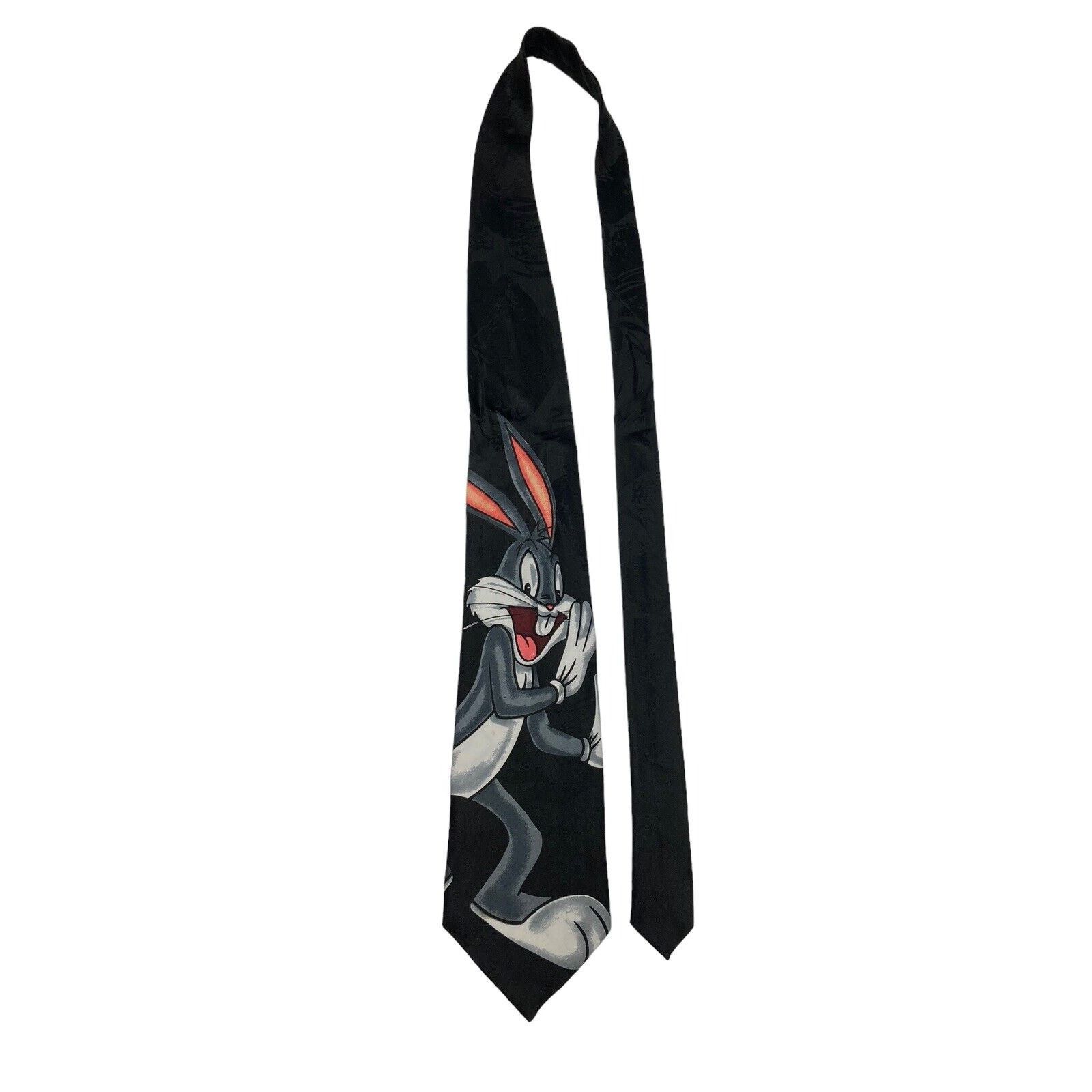 Vintage Looney Tunes Mania Bugs Bunny Cartoon Vintage Necktie Size ONE SIZE - 2 Thumbnail