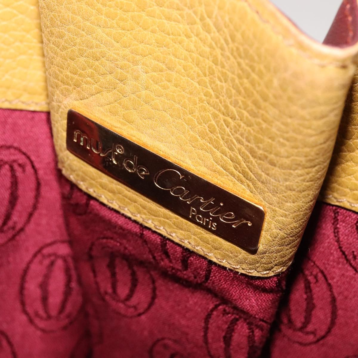 Cartier Cartier Shoulder Bag Leather Yellow Size ONE SIZE - 11 Thumbnail