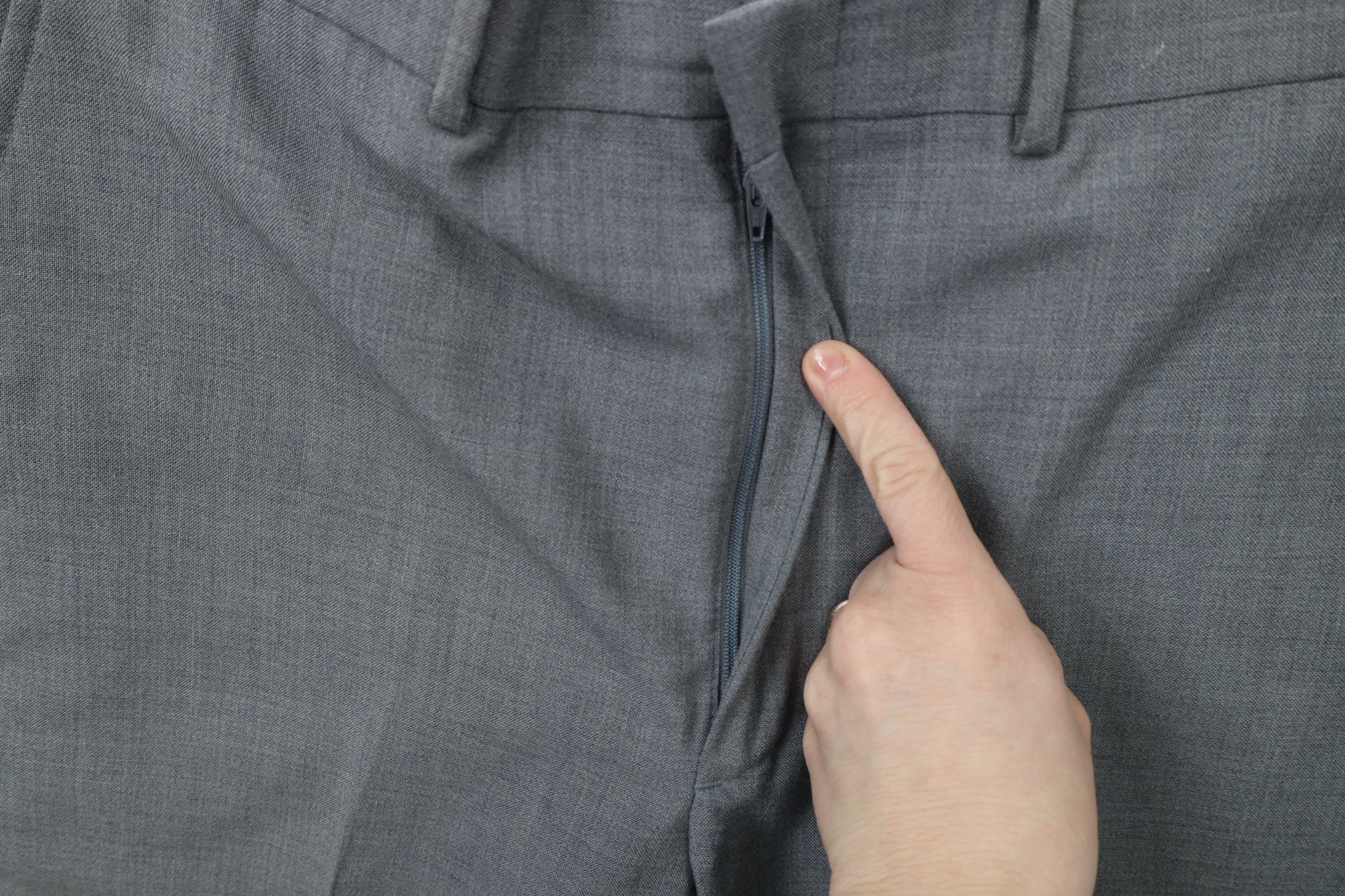 Vintage Vintage 90s Streetwear Wool Blend Wide Leg Chino Pants Gray Size US 36 / EU 52 - 5 Thumbnail