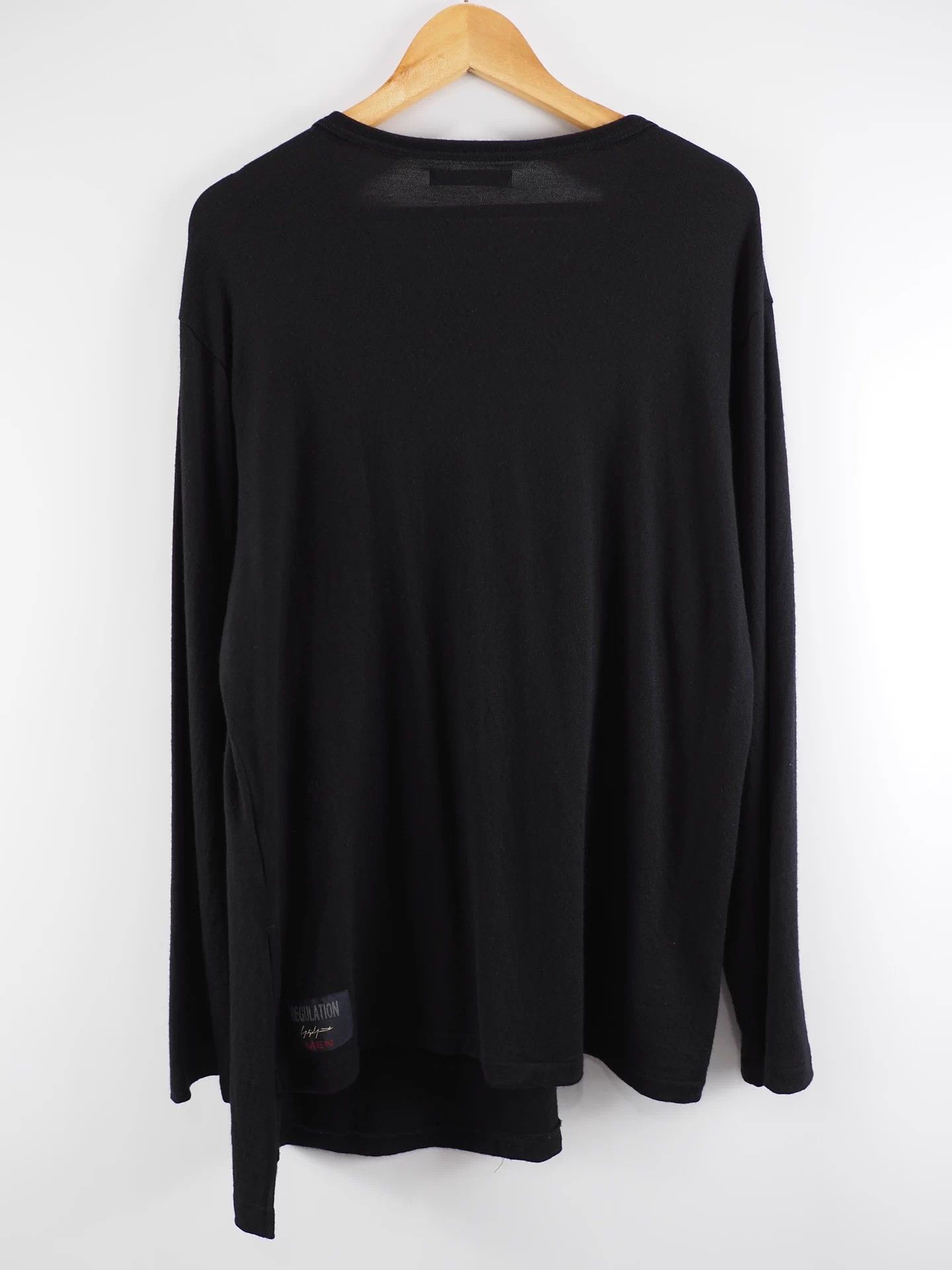 Yohji Yamamoto My own Yohji Yamamoto black wool long-sleeved top Size US L / EU 52-54 / 3 - 3 Thumbnail