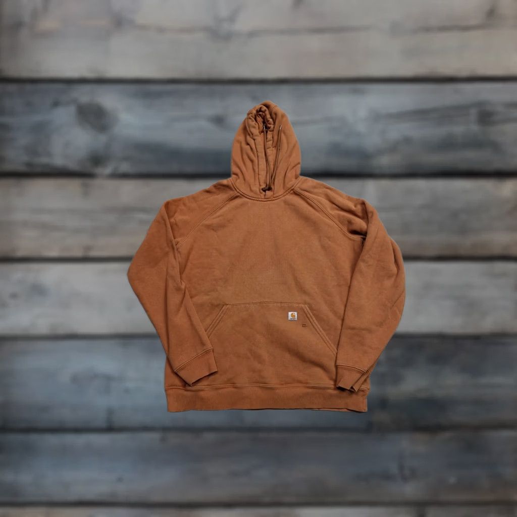 Carhartt Carhartt Sweatshirt Womens Small Orange Hooded Pullover Logo Slim Fit Fleece Exterior/Activewear Style: Outdoor, Fall, Winter Womens Size S / US 4 / IT 40 - 1 Thumbnail