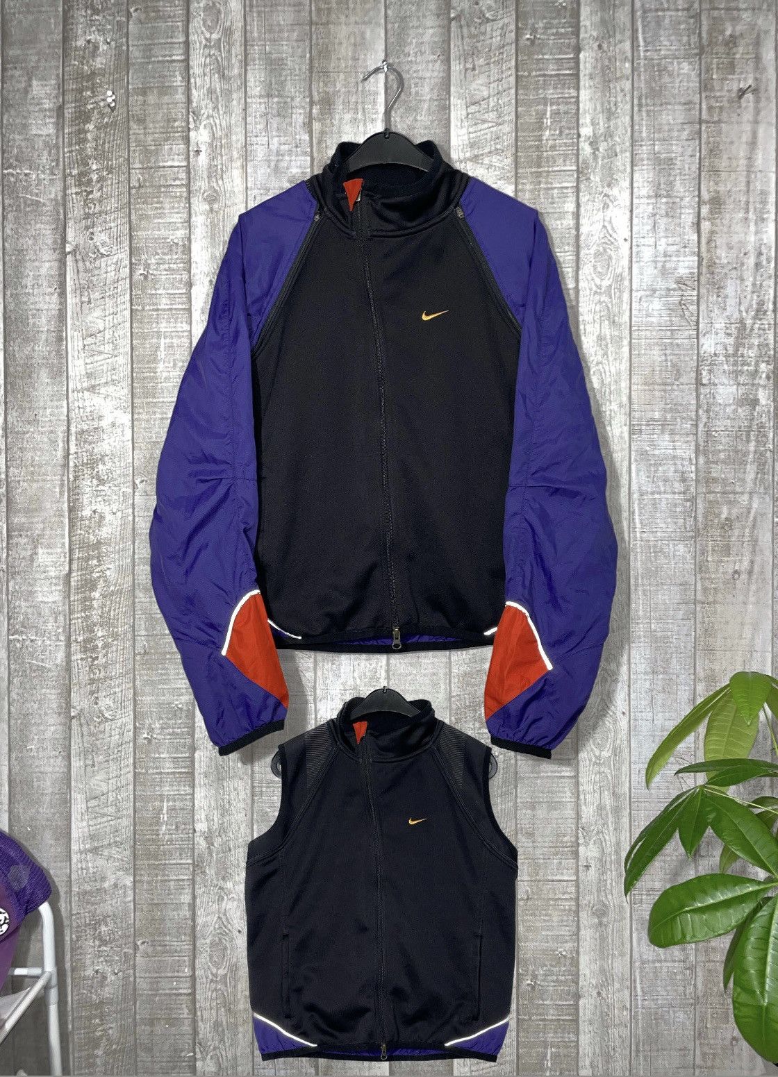 Nike × Vintage Nike vintage 2/1 Transformer jacket + thermo fleece vest Size US M / EU 48-50 / 2 - 1 Thumbnail