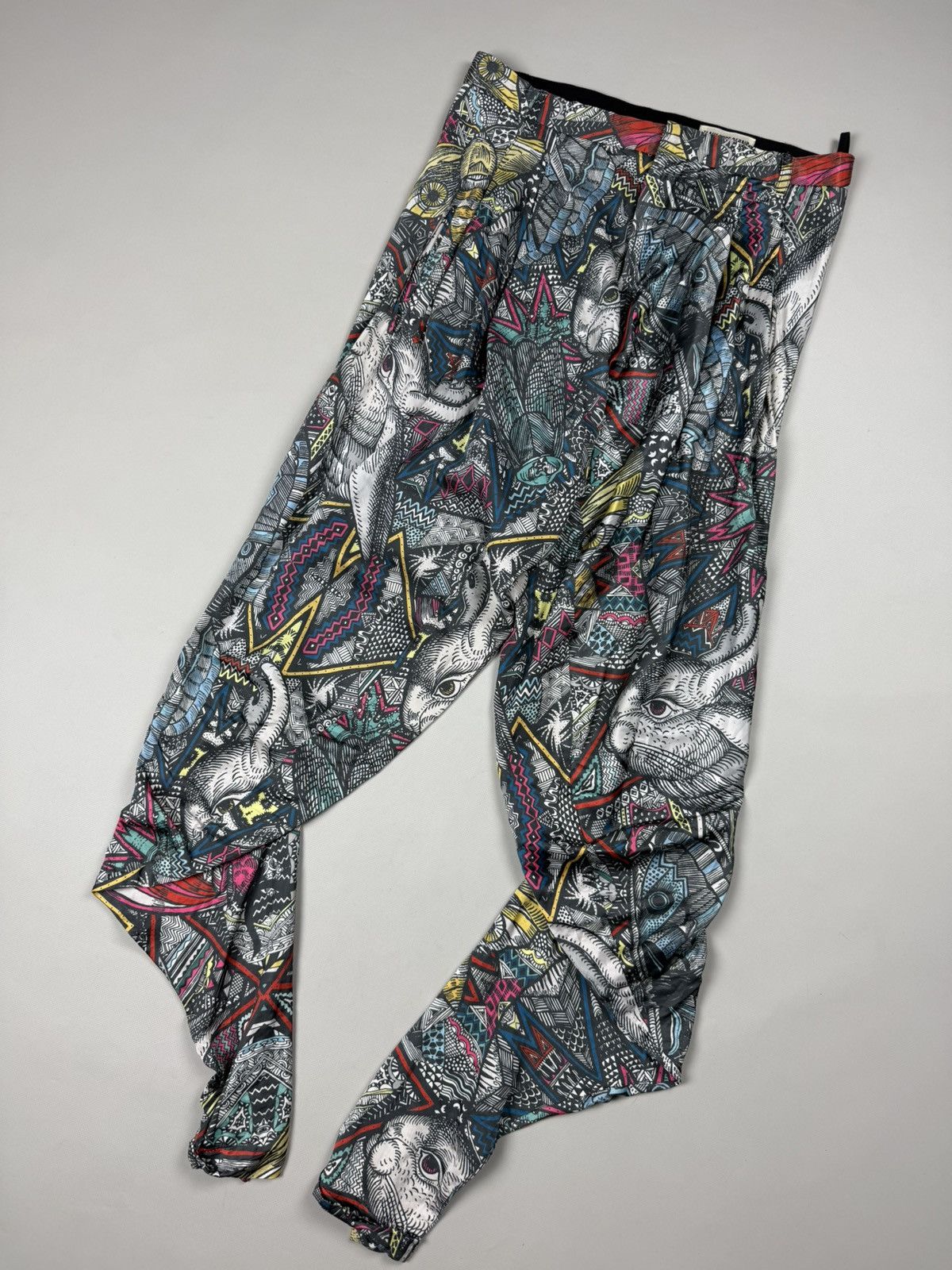 V AVE SHOE REPAIR V Ave Shoe Repair Avantgarde Abstract Pattern Pants Trousers Size 25" / US 0 / IT 36 - 6 Thumbnail