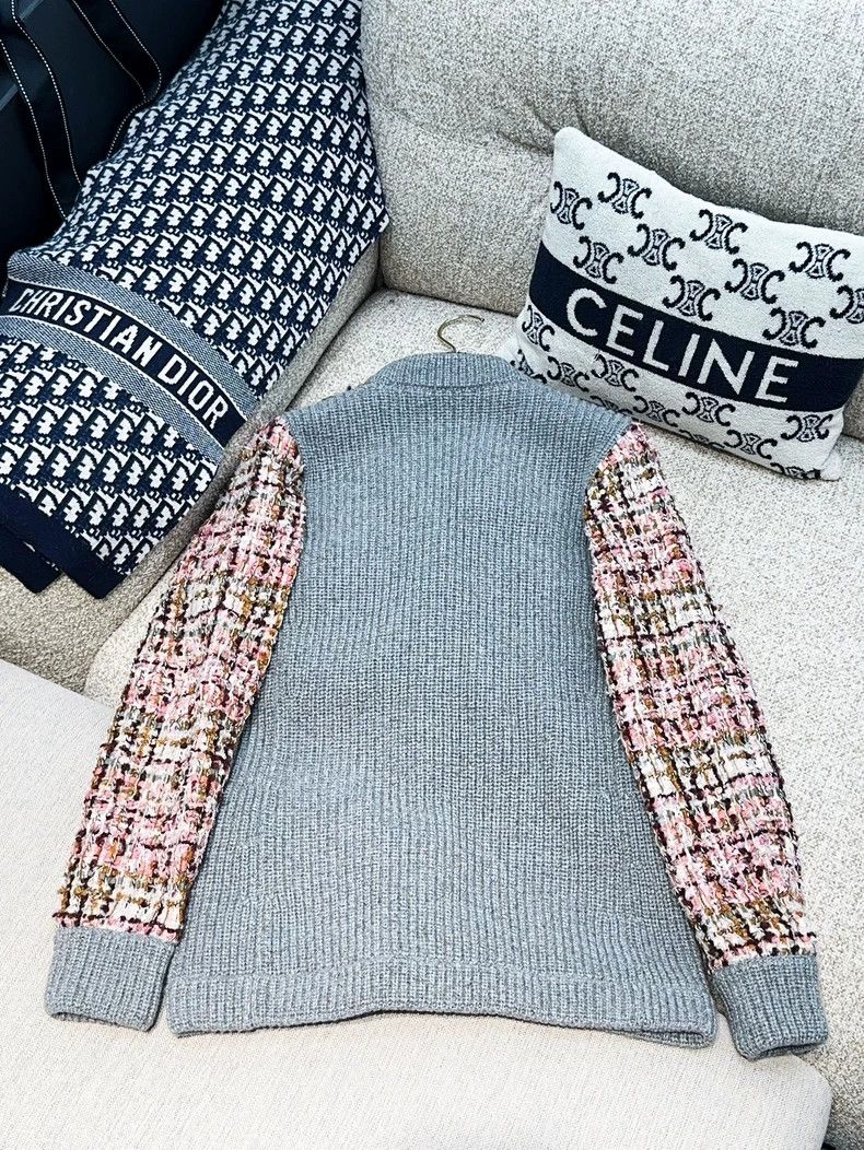 Chanel Chanel 23K pink tweed stitching gray plaid diamond buckle Size XS / US 0-2 / IT 36-38 - 4 Thumbnail