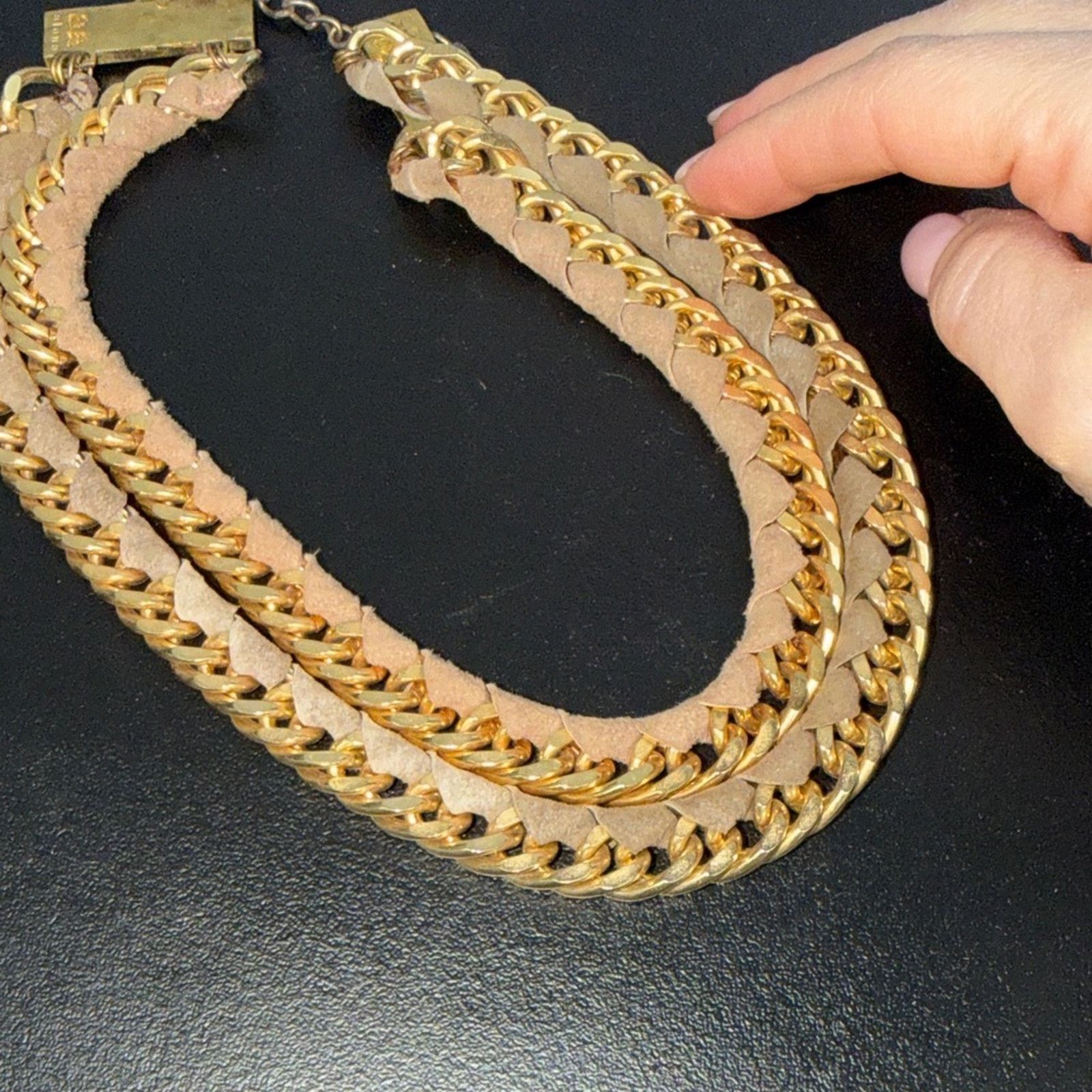 & Other Stories ByAlona Vintage Gold and Tan Chain Necklace Size ONE SIZE - 5 Thumbnail