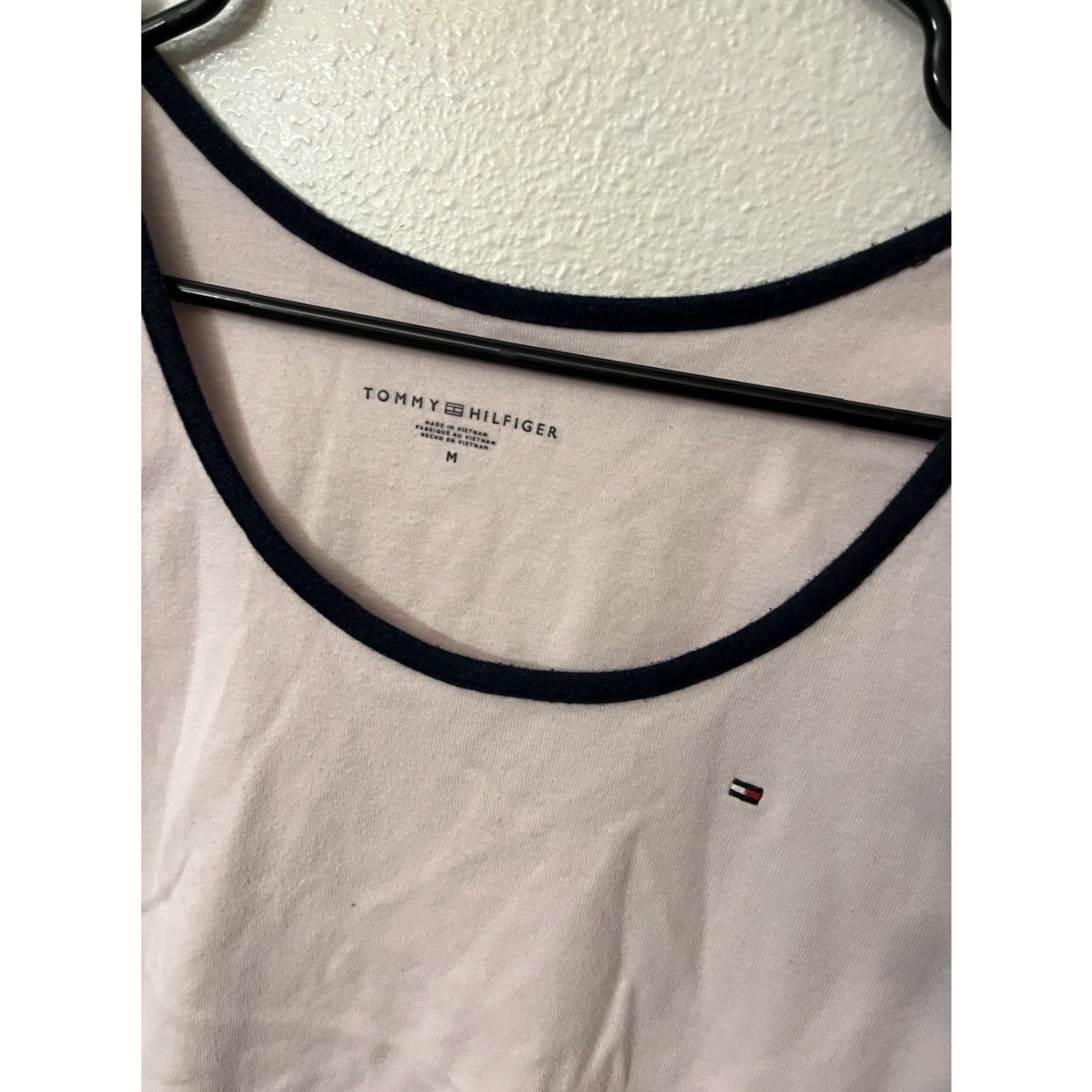 Tommy Hilfiger VINTAGE Tommy Hilfiger Women's Tank Top Sleeveless Cotton Pink 80s Casual Regular Fit Size M / US 6-8 / IT 42-44 - 3 Thumbnail