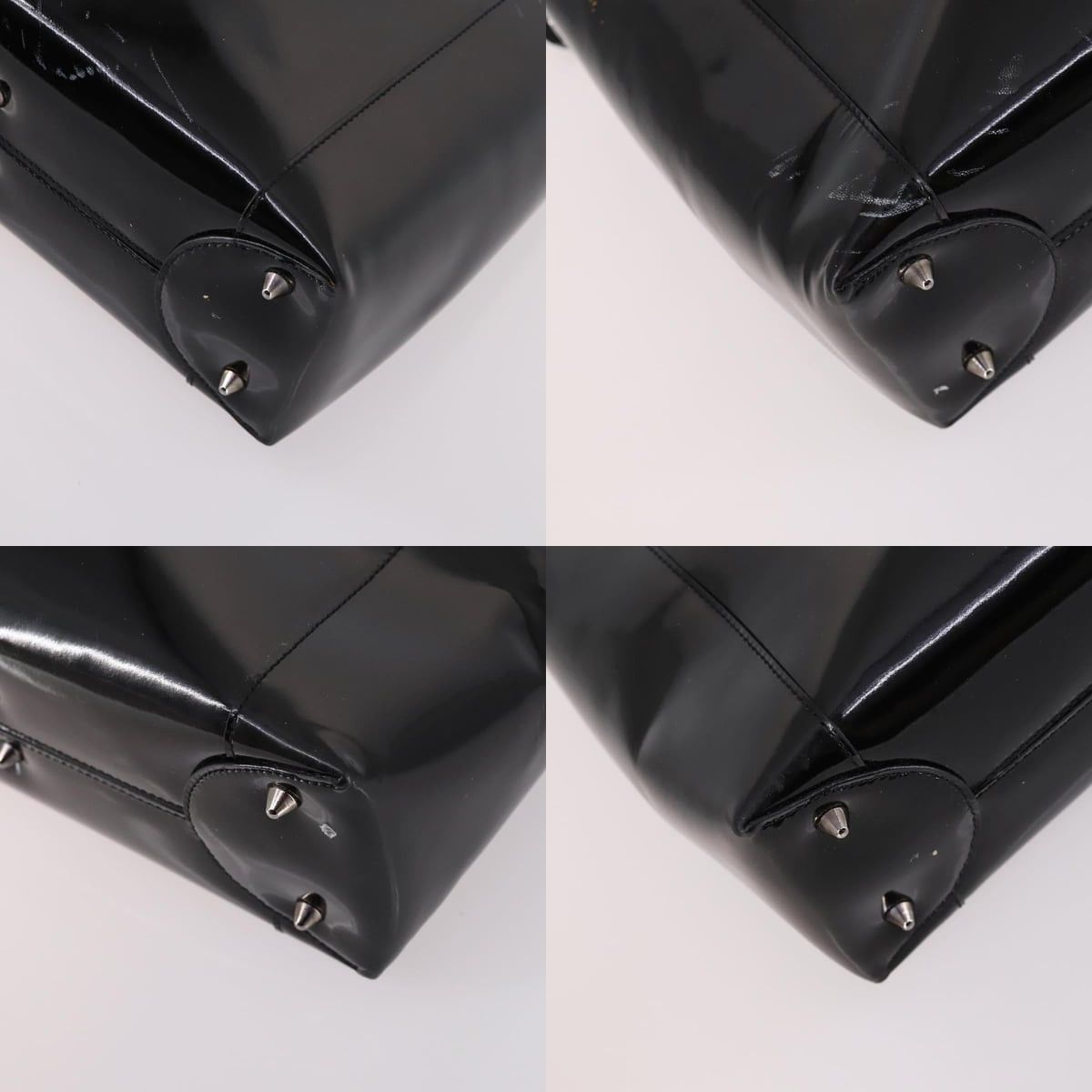 Dior DIOR Maris Pearl Hand Bag Patent Leather Black Silver Size ONE SIZE - 10 Thumbnail
