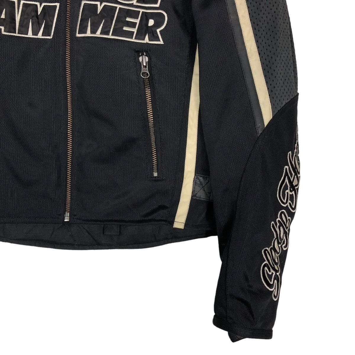 🔥VINTAGE BIKER RACING JACKET YELLOW CORN SLEDGE HAMMER