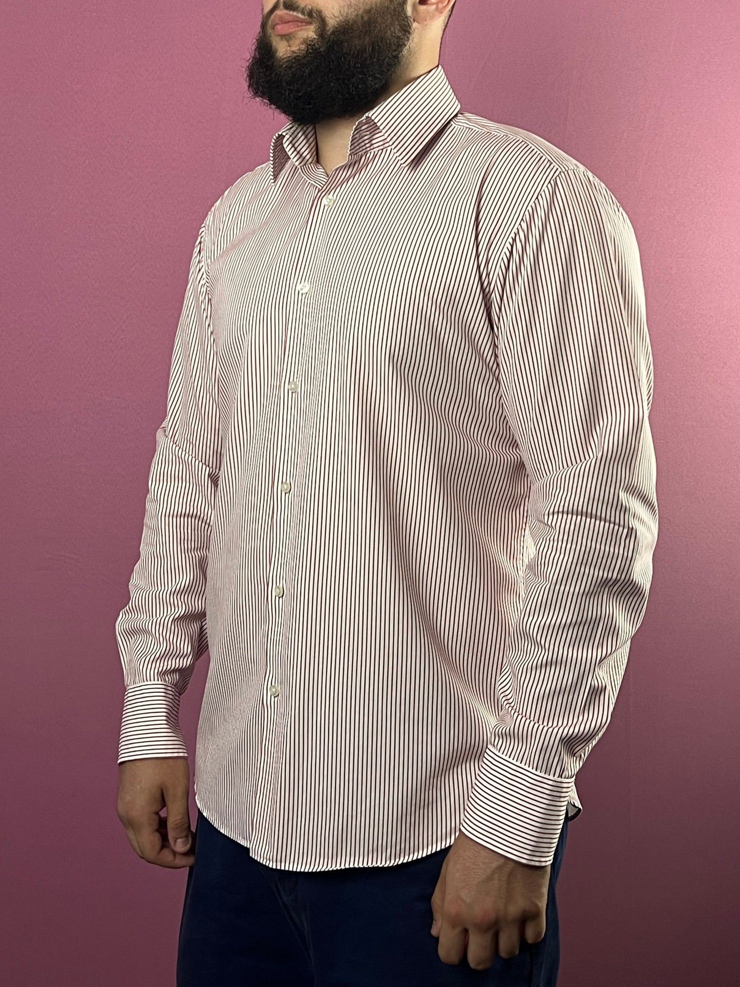 Hugo Boss × Vintage Boss Hugo Boss Vintage Men's Striped Shirt - M Size US M / EU 48-50 / 2 - 1 Thumbnail