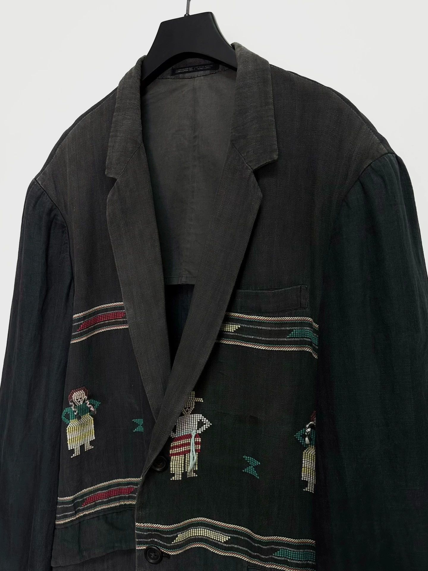 Yohji Yamamoto Yohji Yamamoto 92SS Embroidered Doll Jacket Gypsy Pixel Size US M / EU 48-50 / 2 - 4 Thumbnail