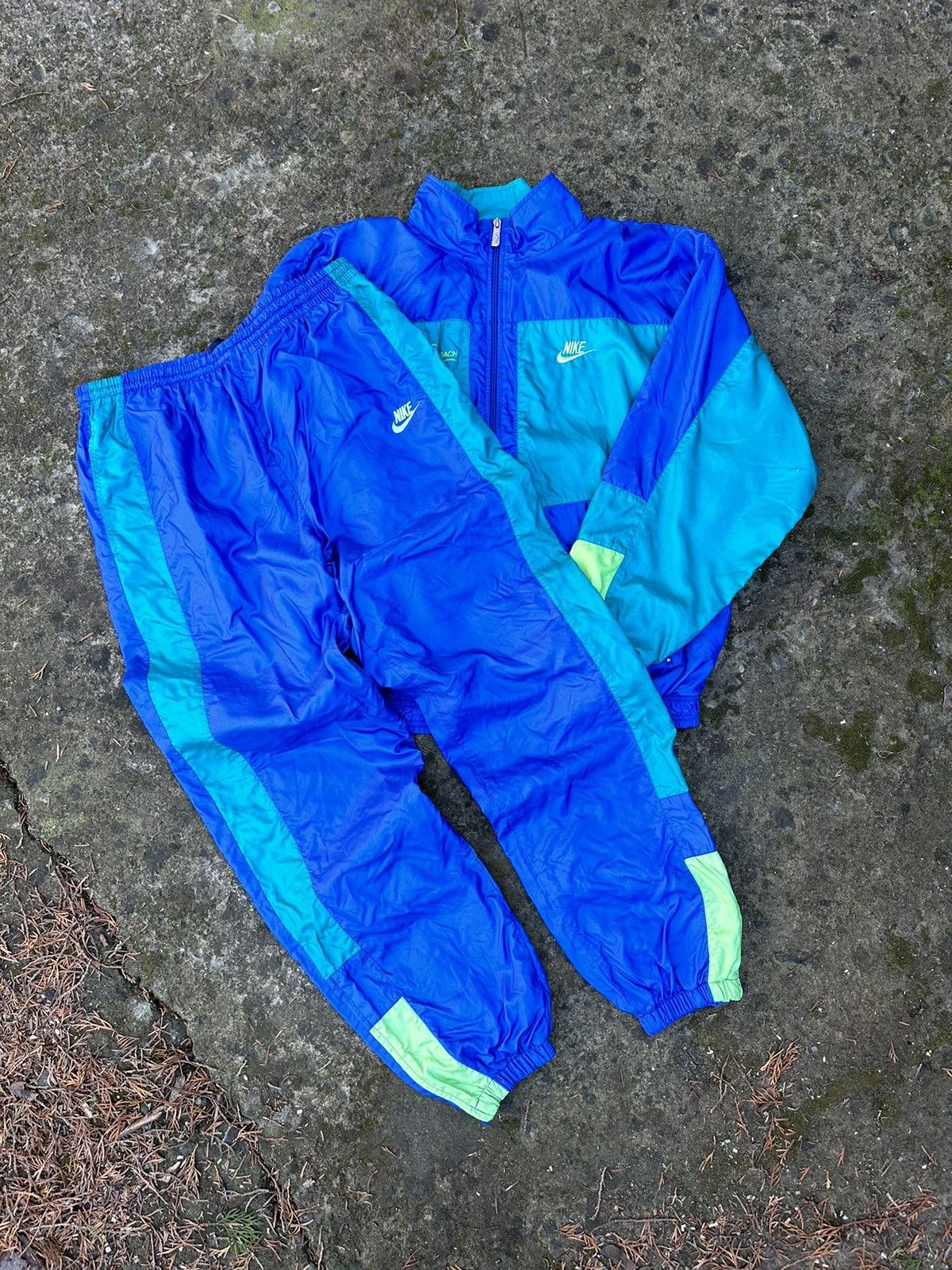 Image of Nike Vintage 90's Nulon Tracksuit in Blue, Men's (Size Large)