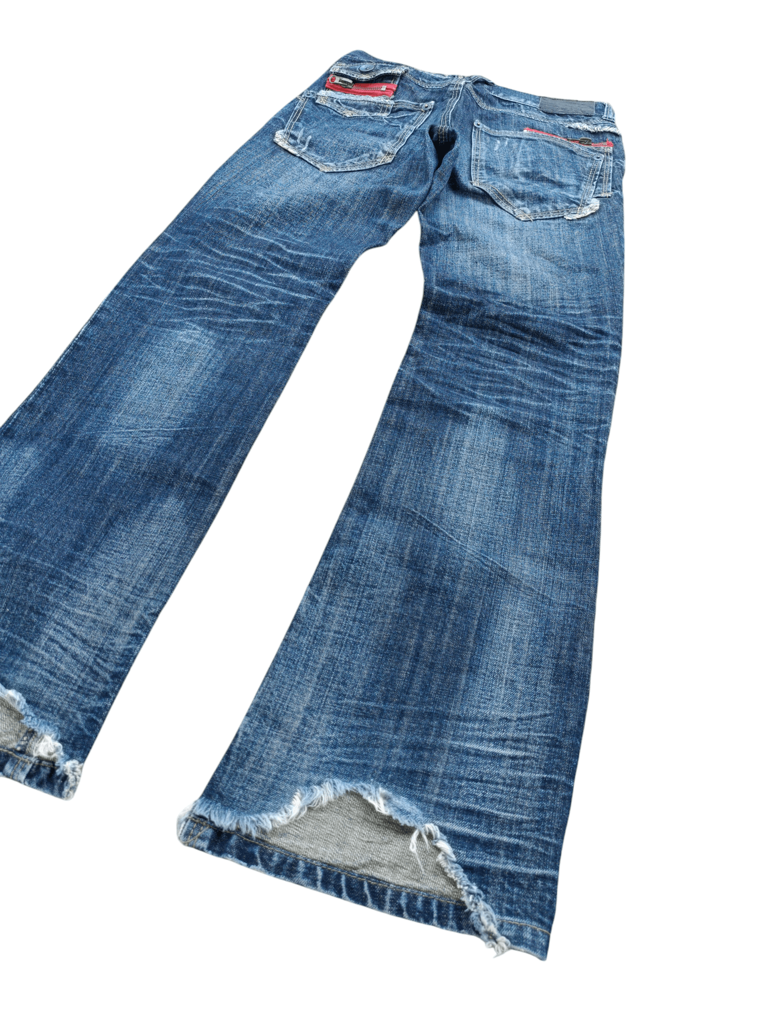 If Six Was Nine × Japanese Brand × Le Grande Bleu (L.G.B.) FLARED Distressed Japanese Brand RUSS-K Bootcut Denim Size US 30 / EU 46 - 4 Thumbnail