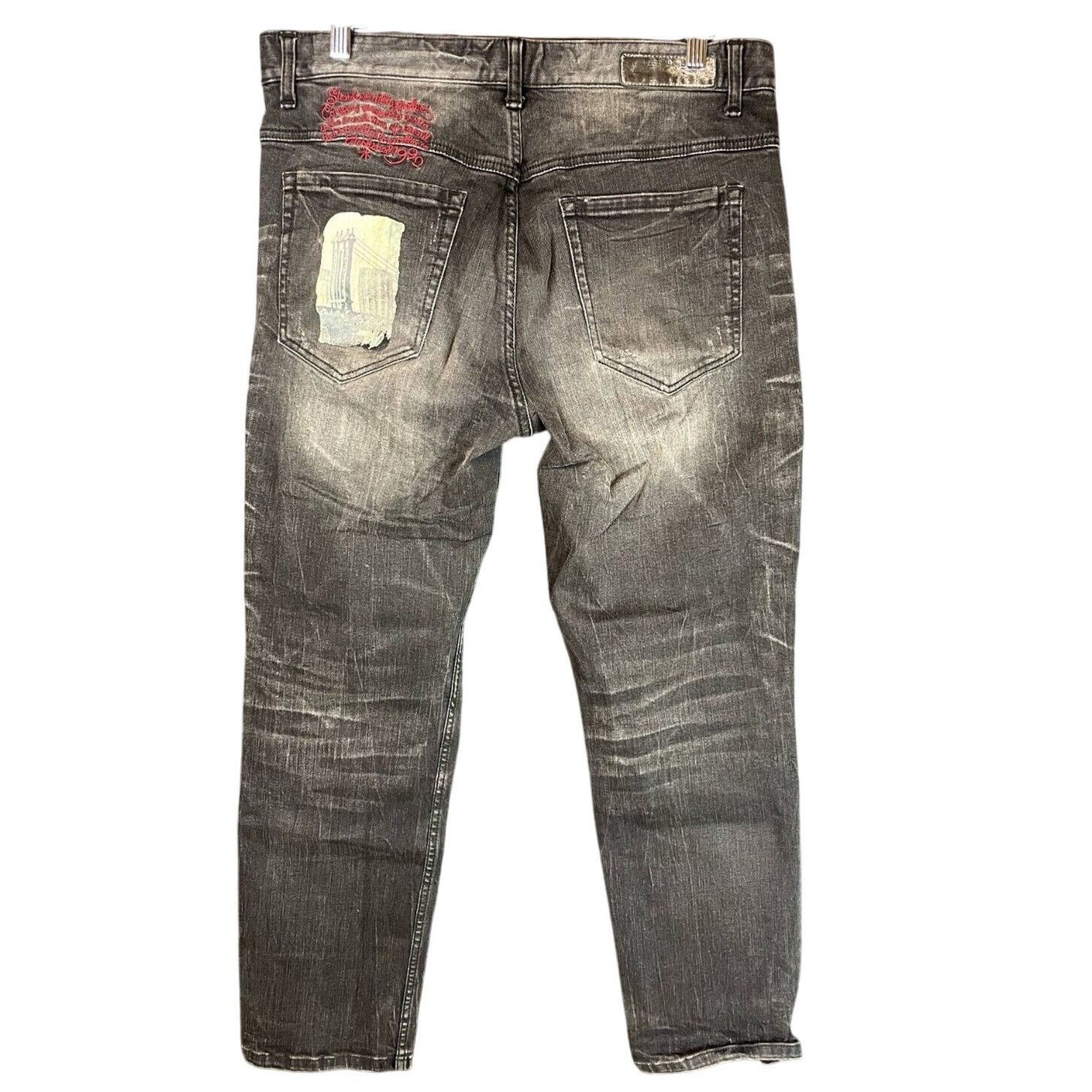 Fubu Vintage FUBU Black Mens Jeans (34x28) Y2K NYC Bridge 90s Size US 34 / EU 50 - 1 Thumbnail