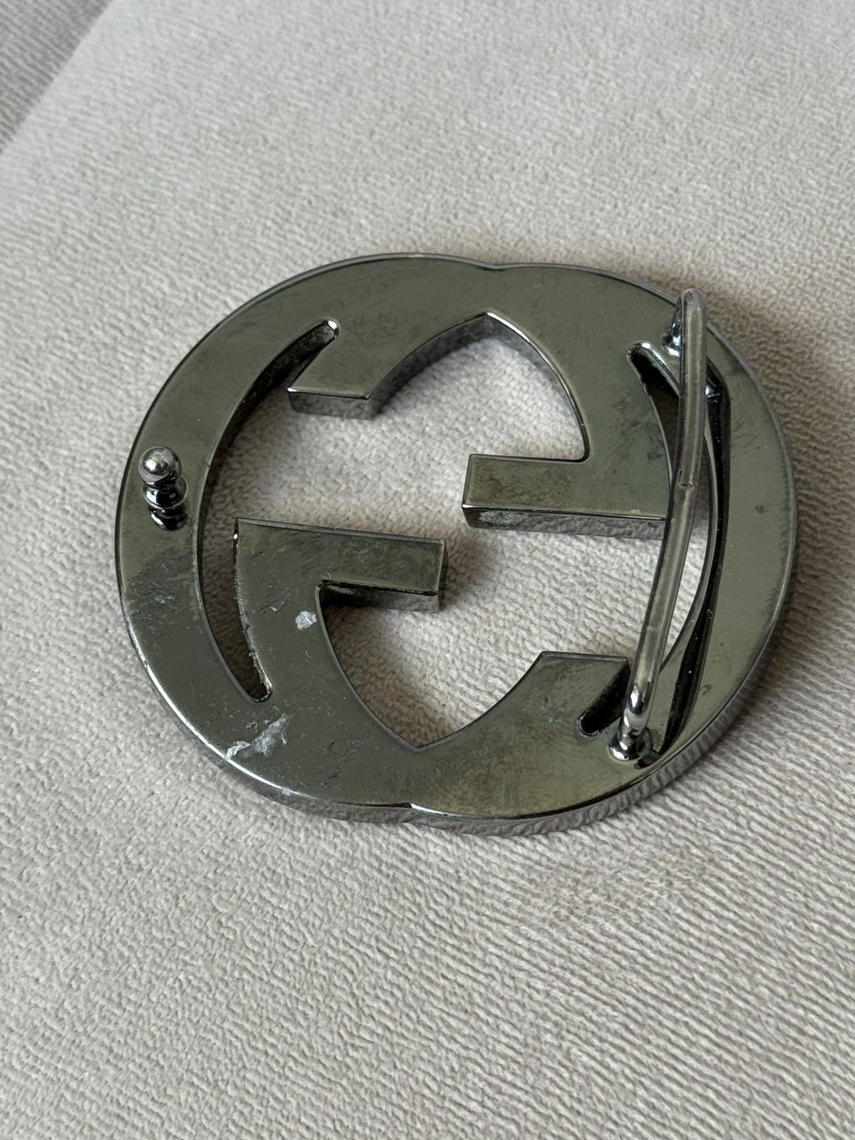 Gucci Gucci Interlocking G Belt Buckle Gunmetal Size ONE SIZE - 2 Thumbnail