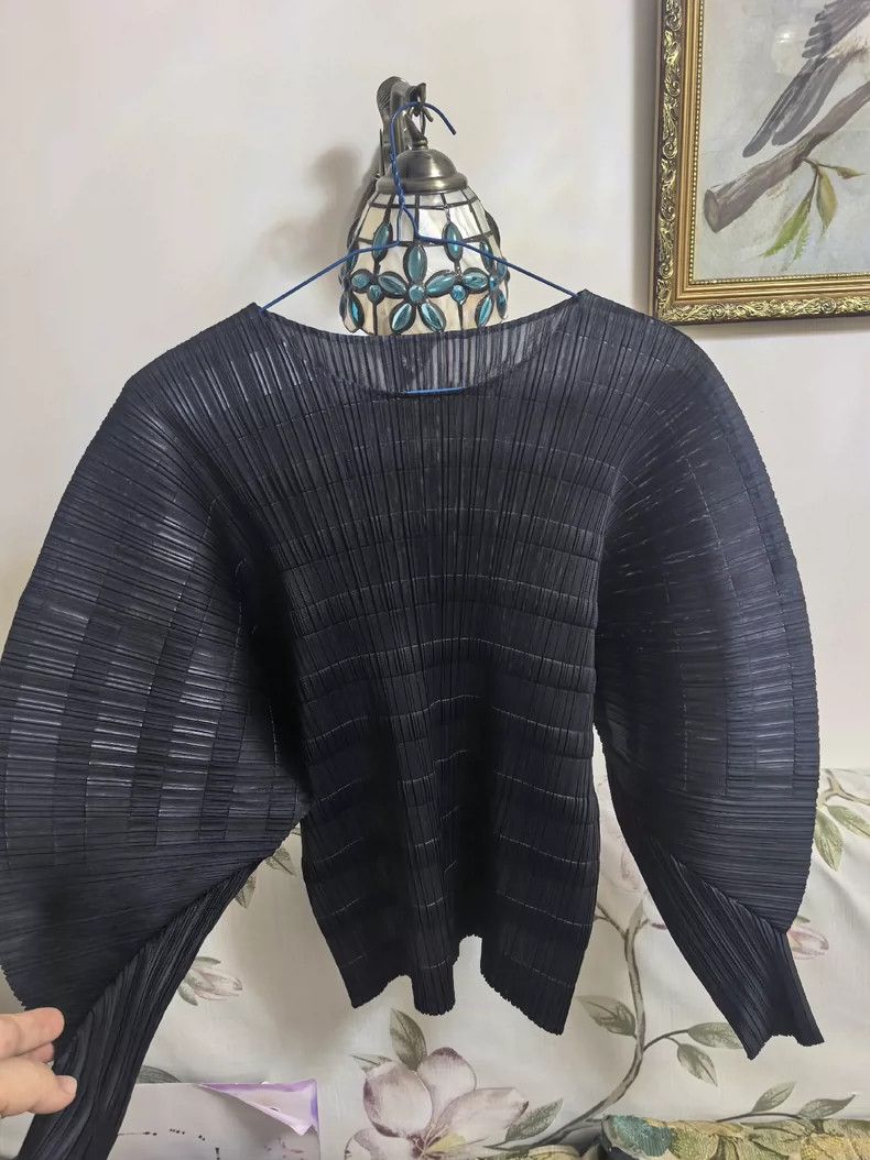 Issey Miyake Issey Miyake A Tibetan blue bamboo joint top Size L / US 10 / IT 46 - 1 Thumbnail