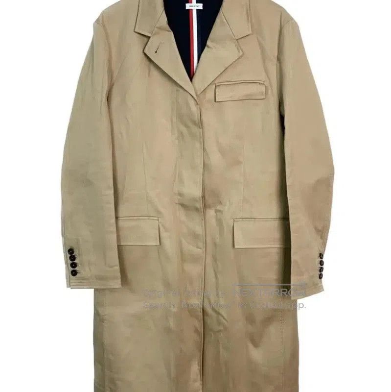Thom Browne Thom Browne Women's Khaki Cotton Trench Coat . Size XL / US 12-14 / IT 48-50 - 1 Thumbnail