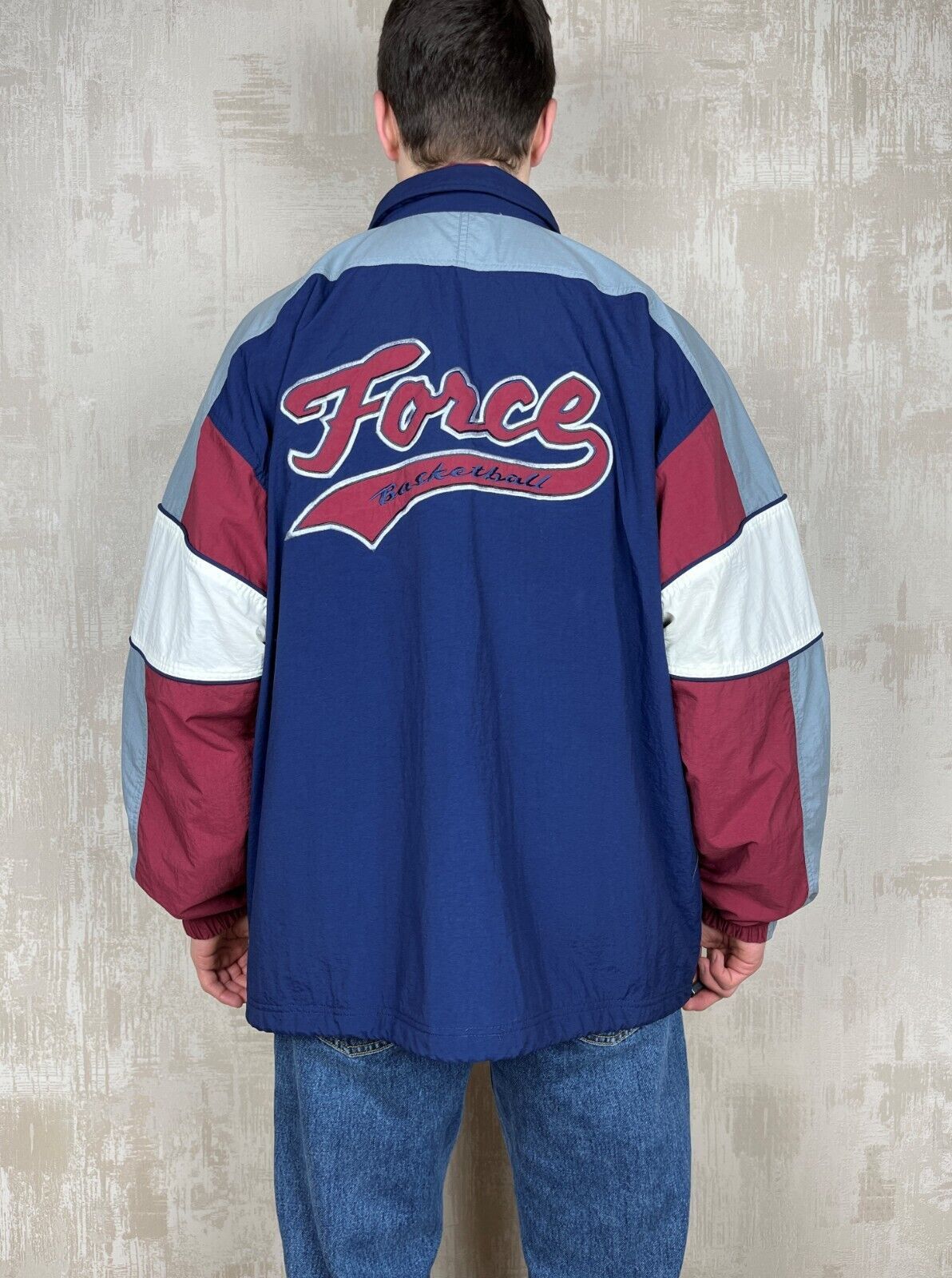 Nike 90's Nike Force Basketball Vintage Jacket Oversized Snap Size US XL / EU 56 / 4 - 1 Thumbnail