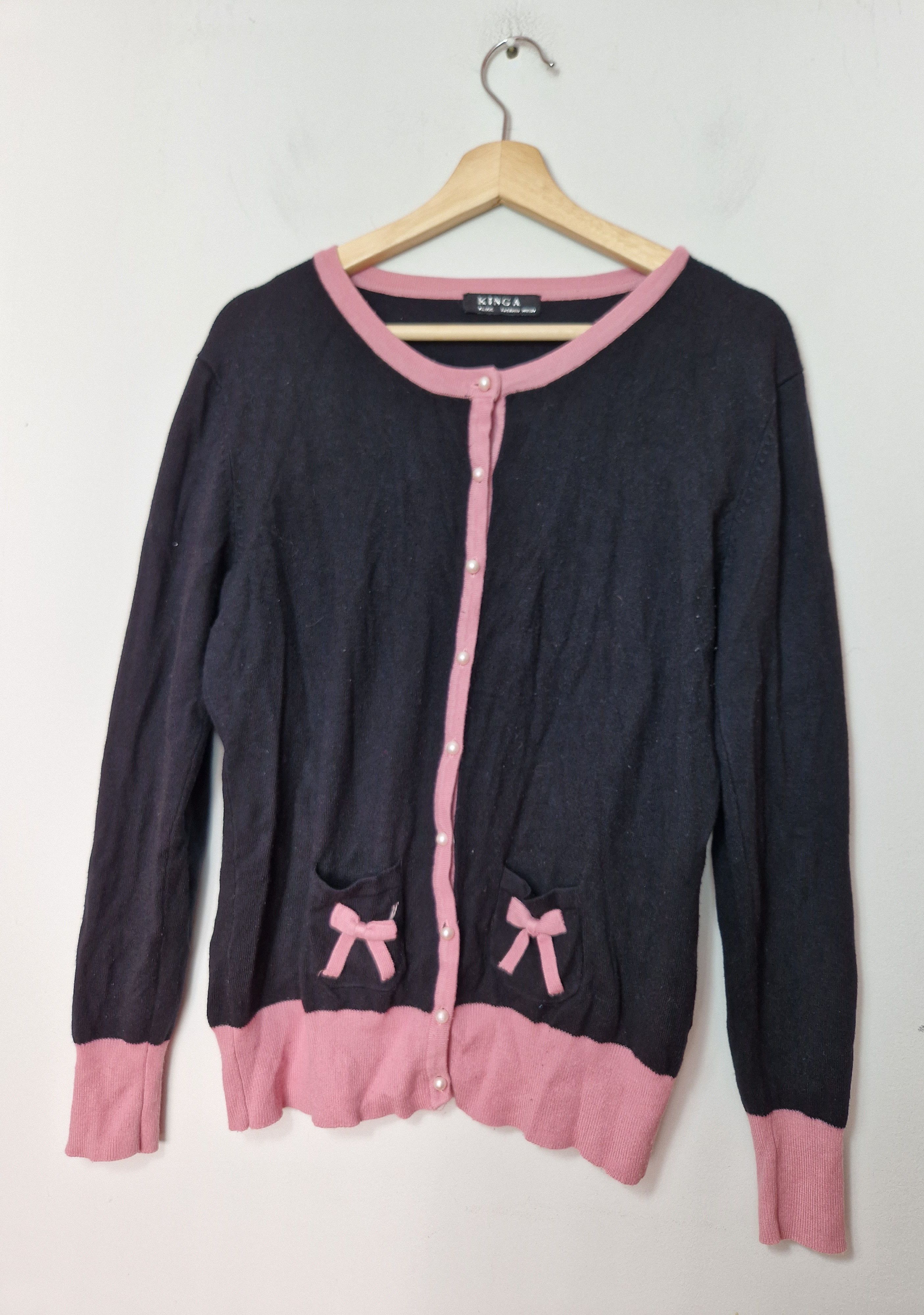 Japanese Brand × Vintage vintage cute bows kawaii japanese cardigan lolita coquette Size M / US 6-8 / IT 42-44 - 1 Thumbnail