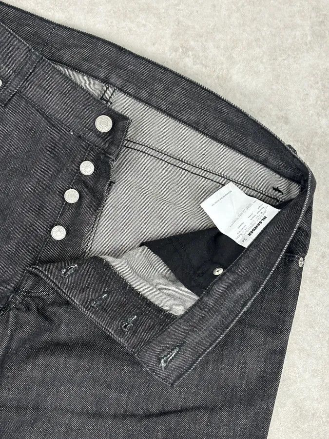 Jil Sander AW2007 Jil Sander Dark Grey Denim Straight Leg Jeans Size US 33 - 10 Thumbnail